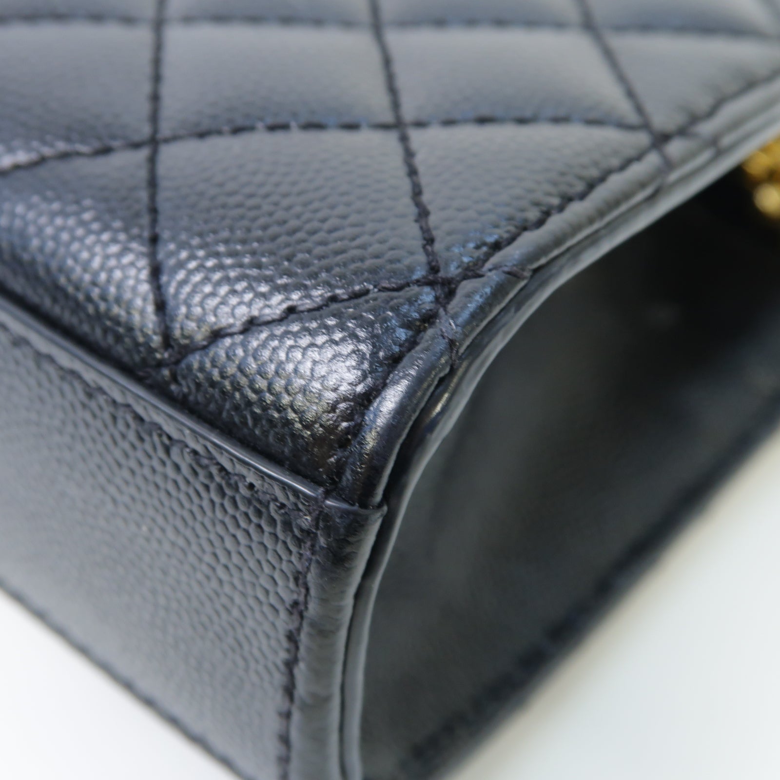 SAINT LAURENT 牛皮皮革Shoulder Bag金扣鏈帶肩背袋黒色