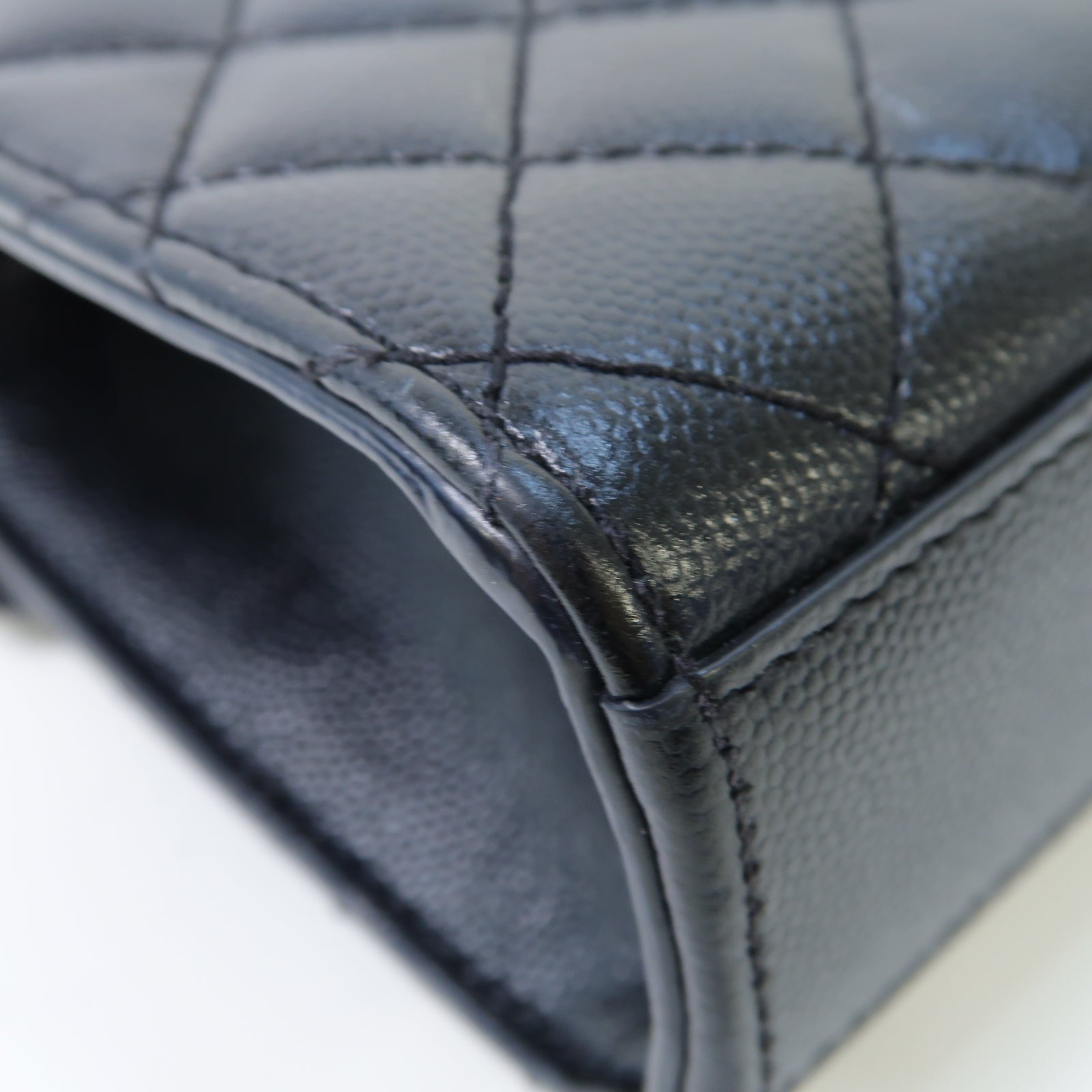 SAINT LAURENT 牛皮皮革Shoulder Bag金扣鏈帶肩背袋黒色