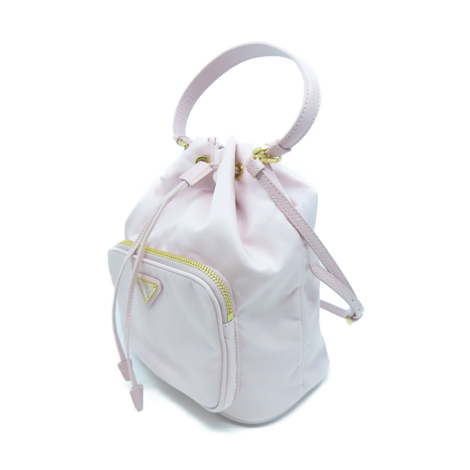 PRADA 【激減優惠】尼龍Shoulder Bag金扣手挽肩背兩用袋粉紅色
