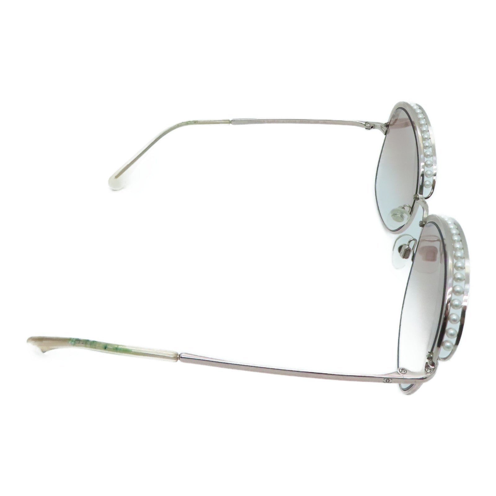 CHANEL PVC/Metal Sunglasses Light Pink