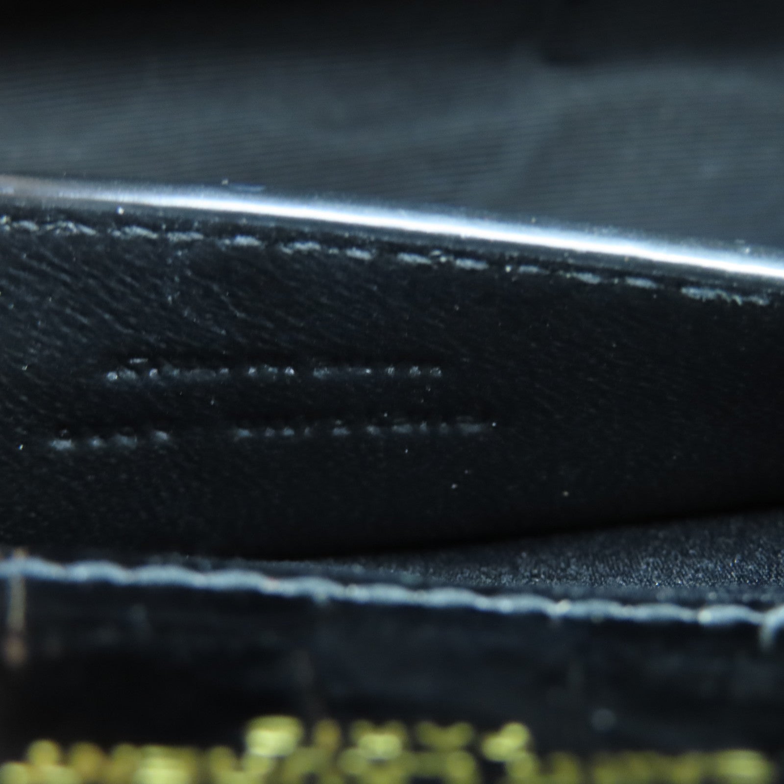 SAINT LAURENT Calf Leather Kate Medium Gold Buckle Chain Shoulder Bag Black