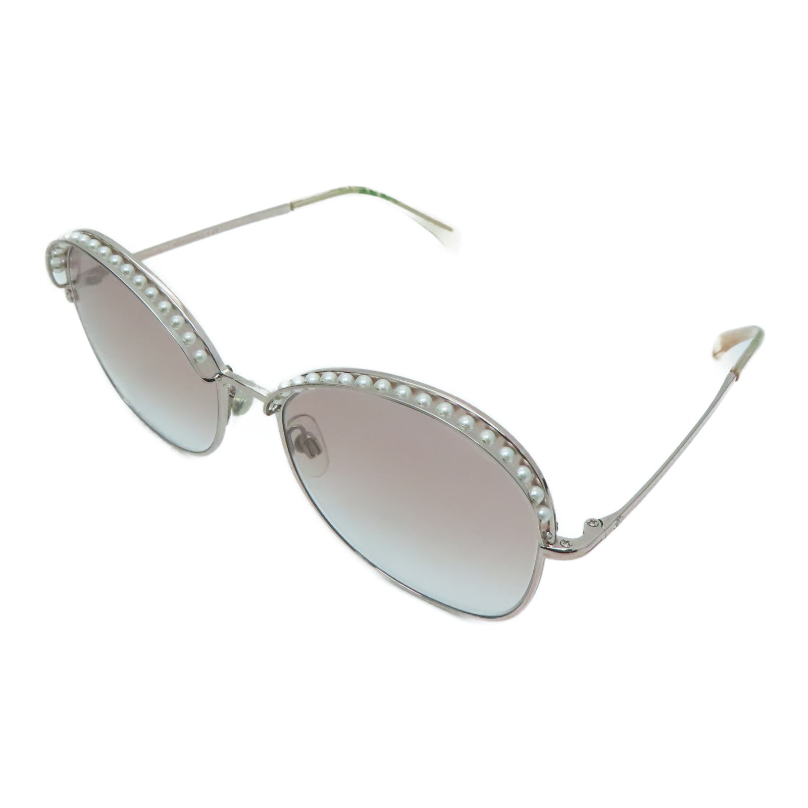 CHANEL PVC/Metal Sunglasses Light Pink