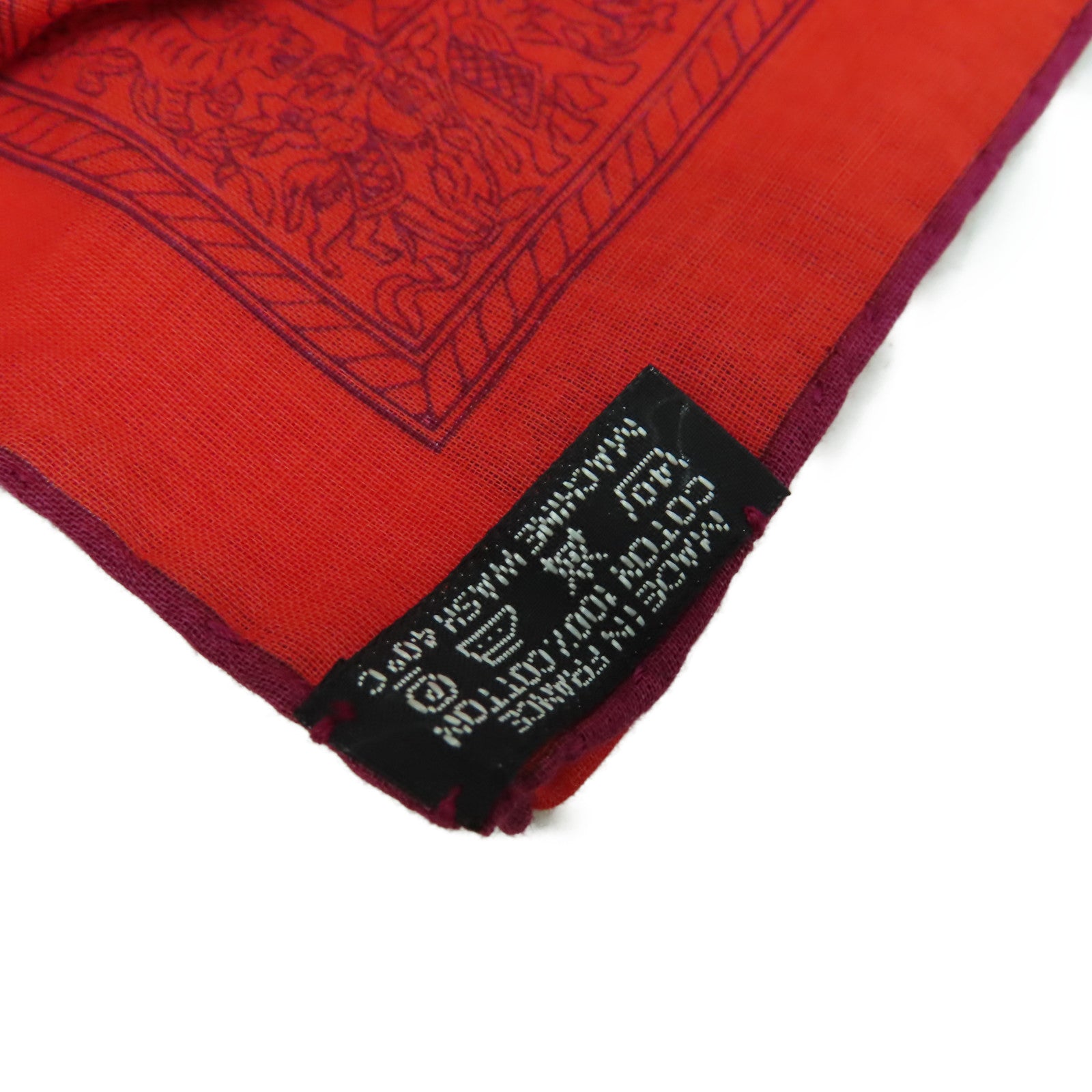 HERMES 棉質Scarf 70x70絲巾紅色