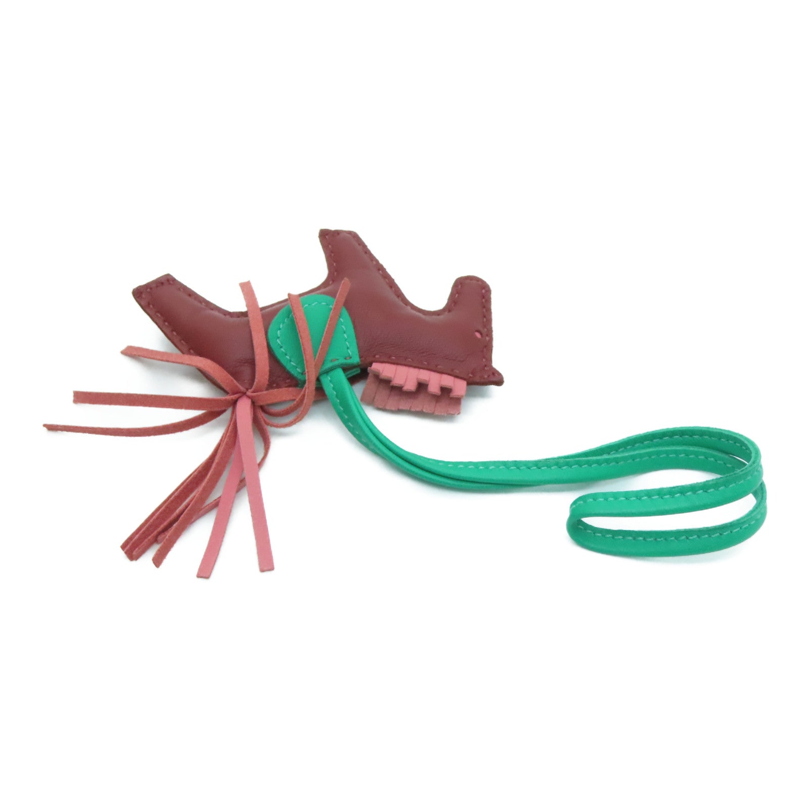 HERMES Swift皮革Rodeo PM挂饰啡色
