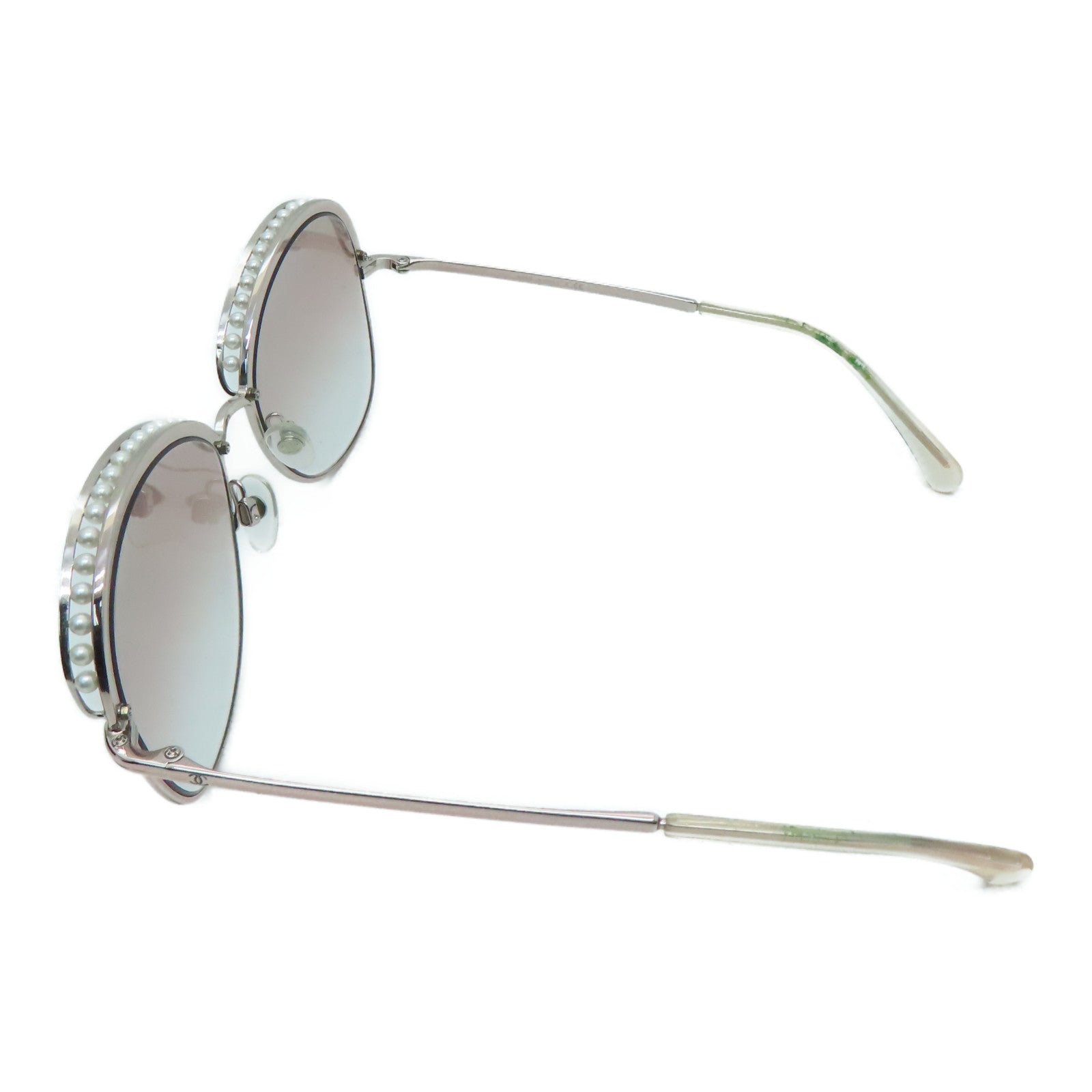 CHANEL PVC/Metal Sunglasses Light Pink