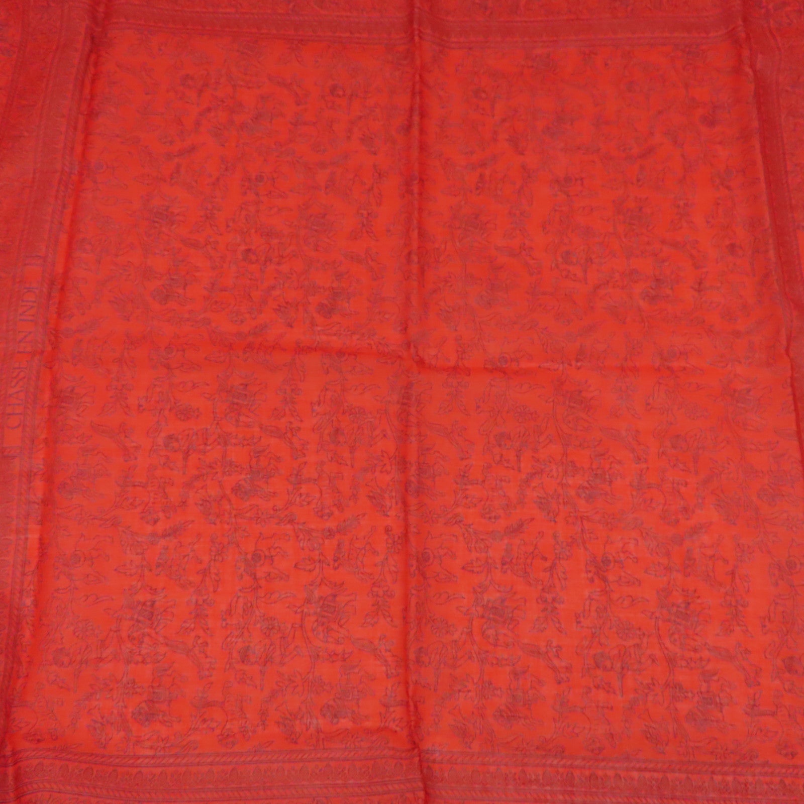 HERMES 棉質Scarf 70x70絲巾紅色