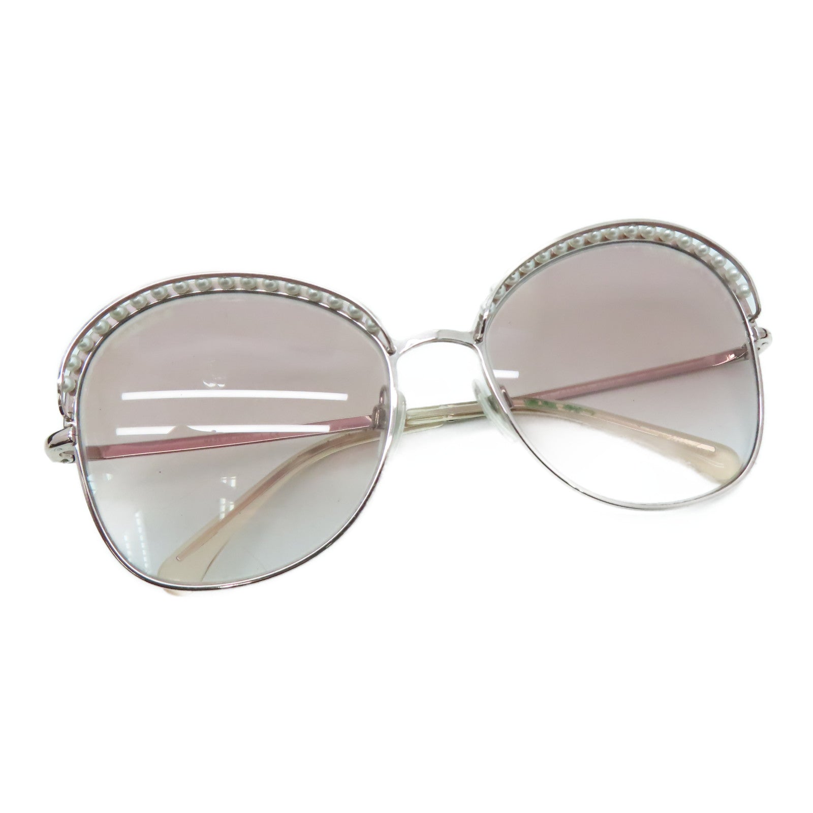 CHANEL PVC/Metal Sunglasses Light Pink