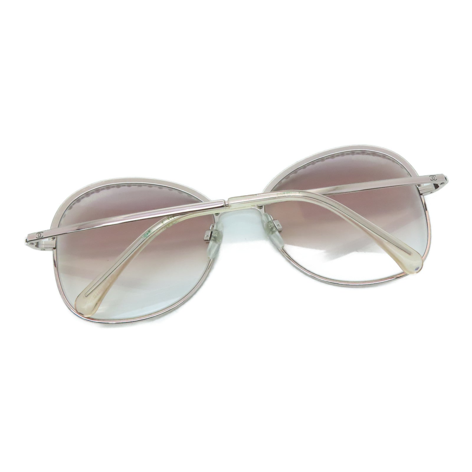 CHANEL PVC/Metal Sunglasses Light Pink