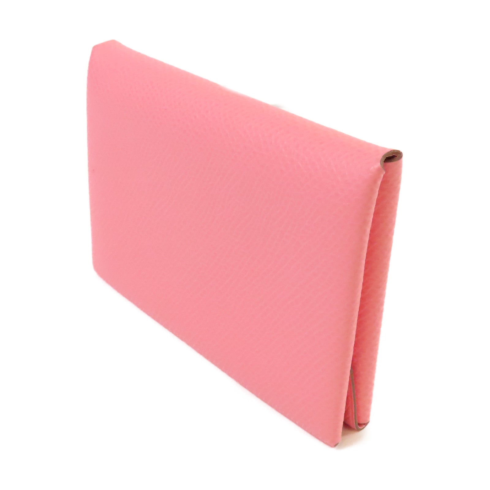HERMES Epsom皮革Calvi Duo Compact Card Holder銀扣卡片套X9 Mauve Sylvestre錦葵紫色