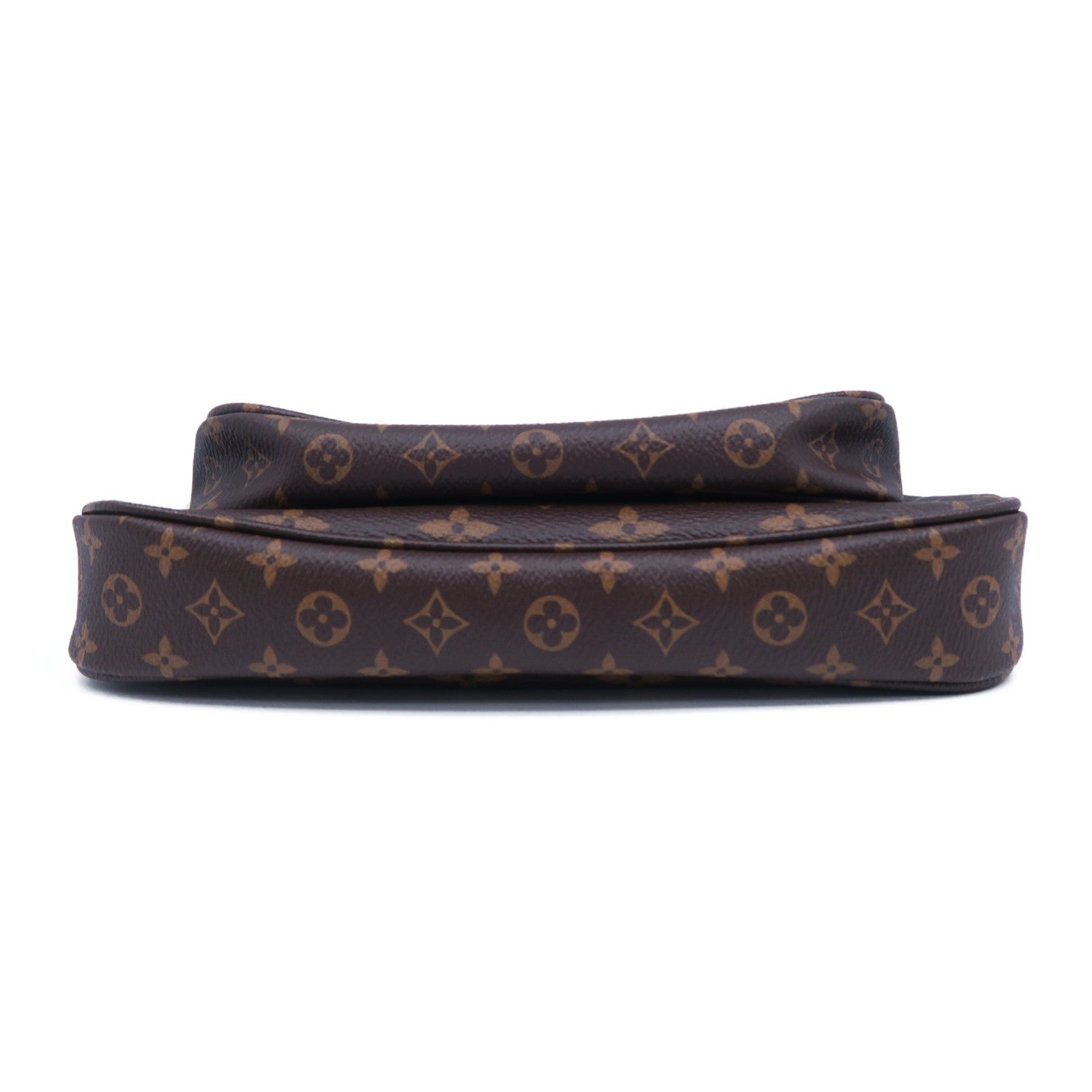 LOUIS VUITTON Monogram Pochette Accessoires金扣手挽肩背兩用袋啡色/粉紅色