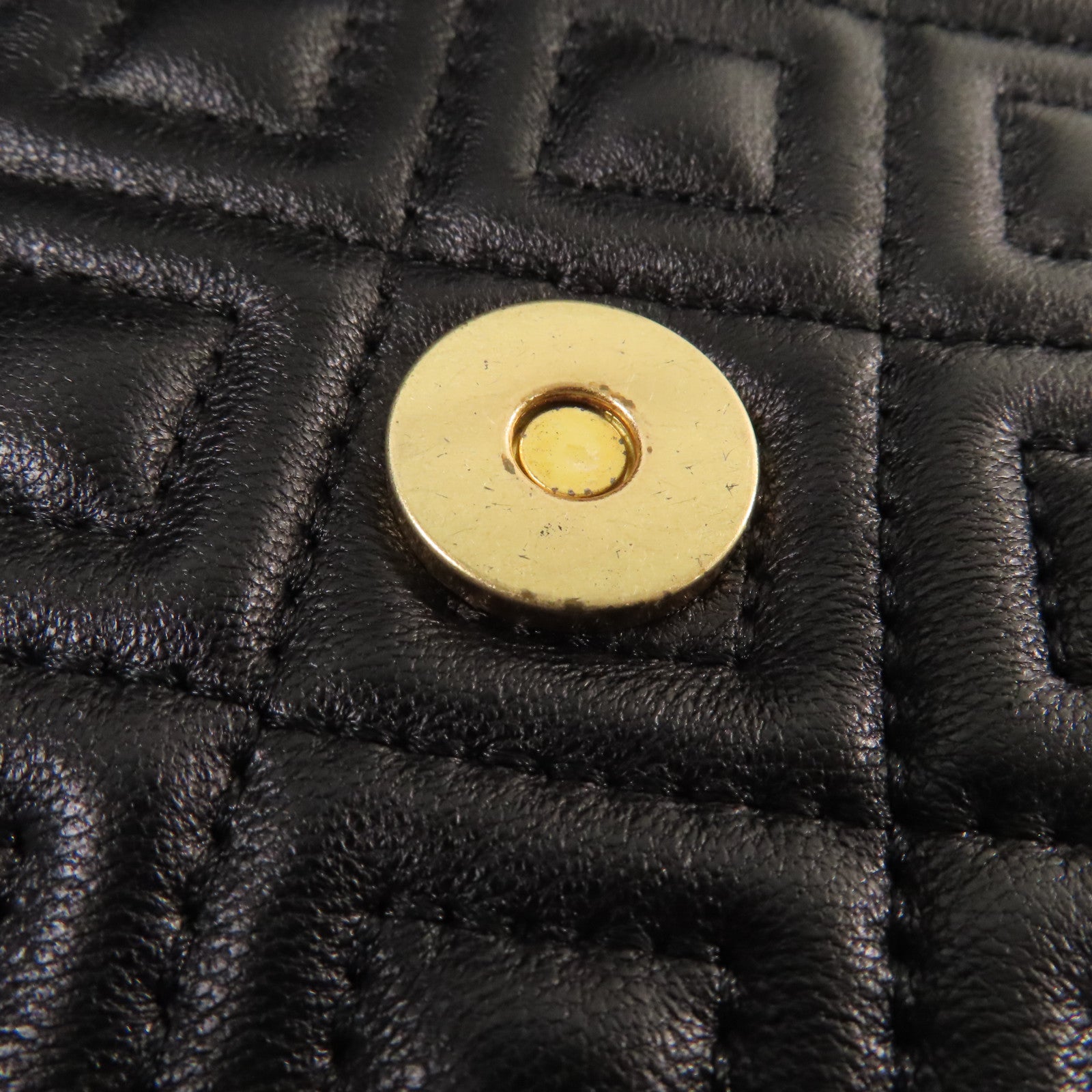 Tory Burch 牛皮皮革Chain Shoulder Bag金扣鏈帶肩背袋黑色