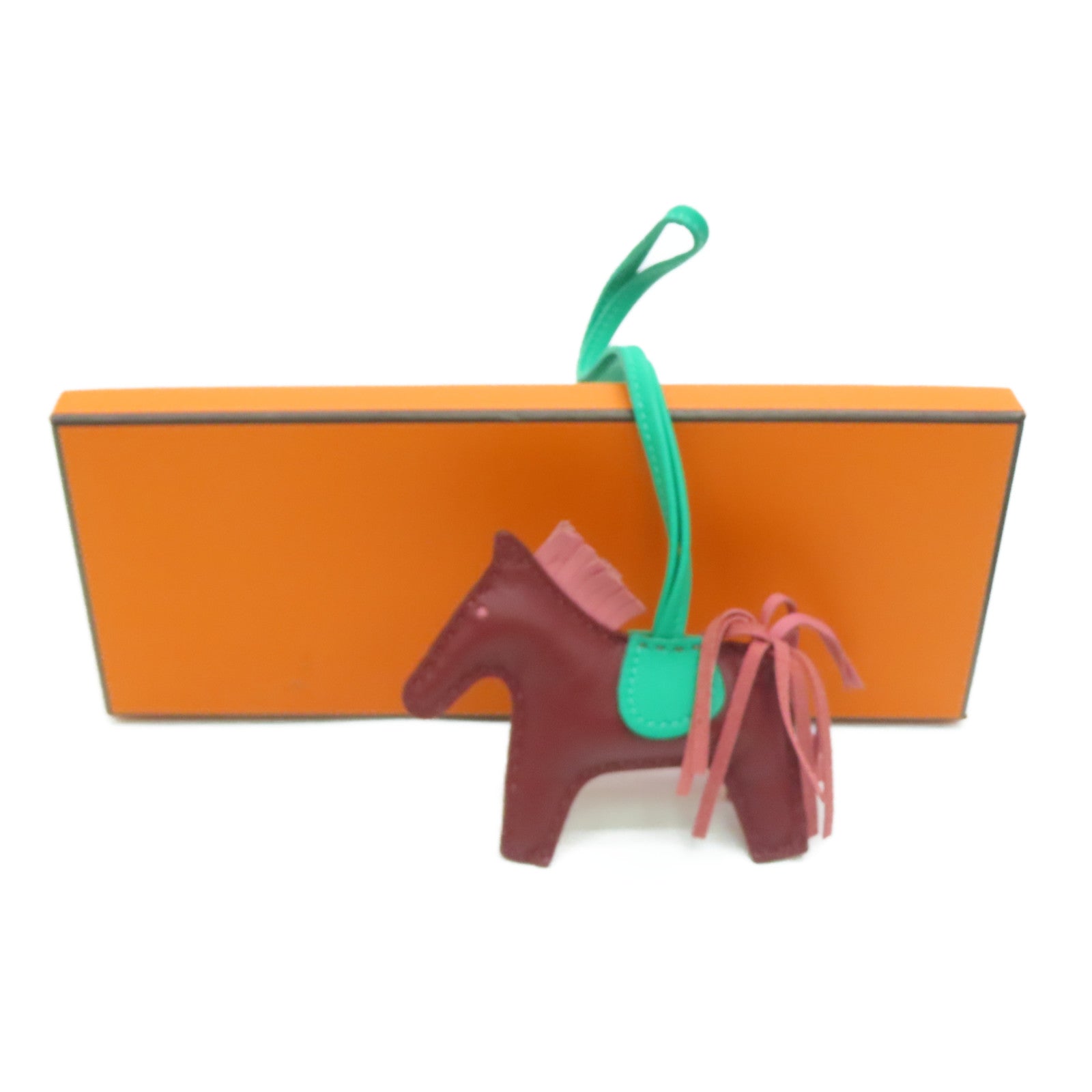 HERMES Swift皮革Rodeo PM挂饰啡色