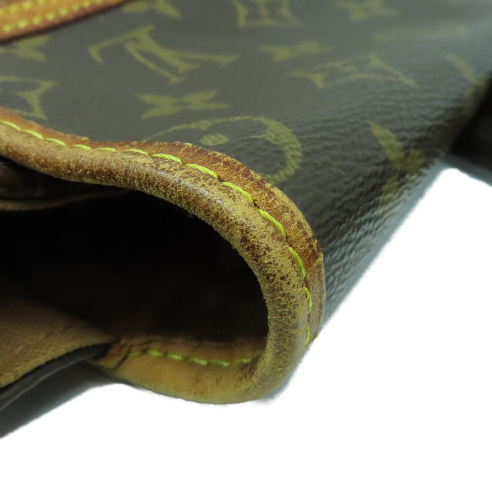 LOUIS VUITTON Monogram Bosphore GM Gold Buckle Shoulder Bag Brown
