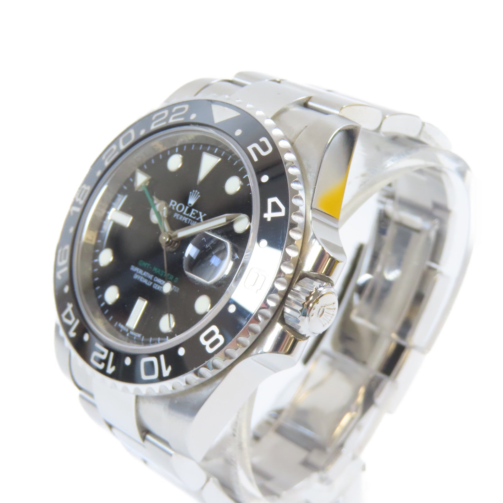 ROLEX 不鏽鋼GMT Master II(2010)手錶黑色#16cm