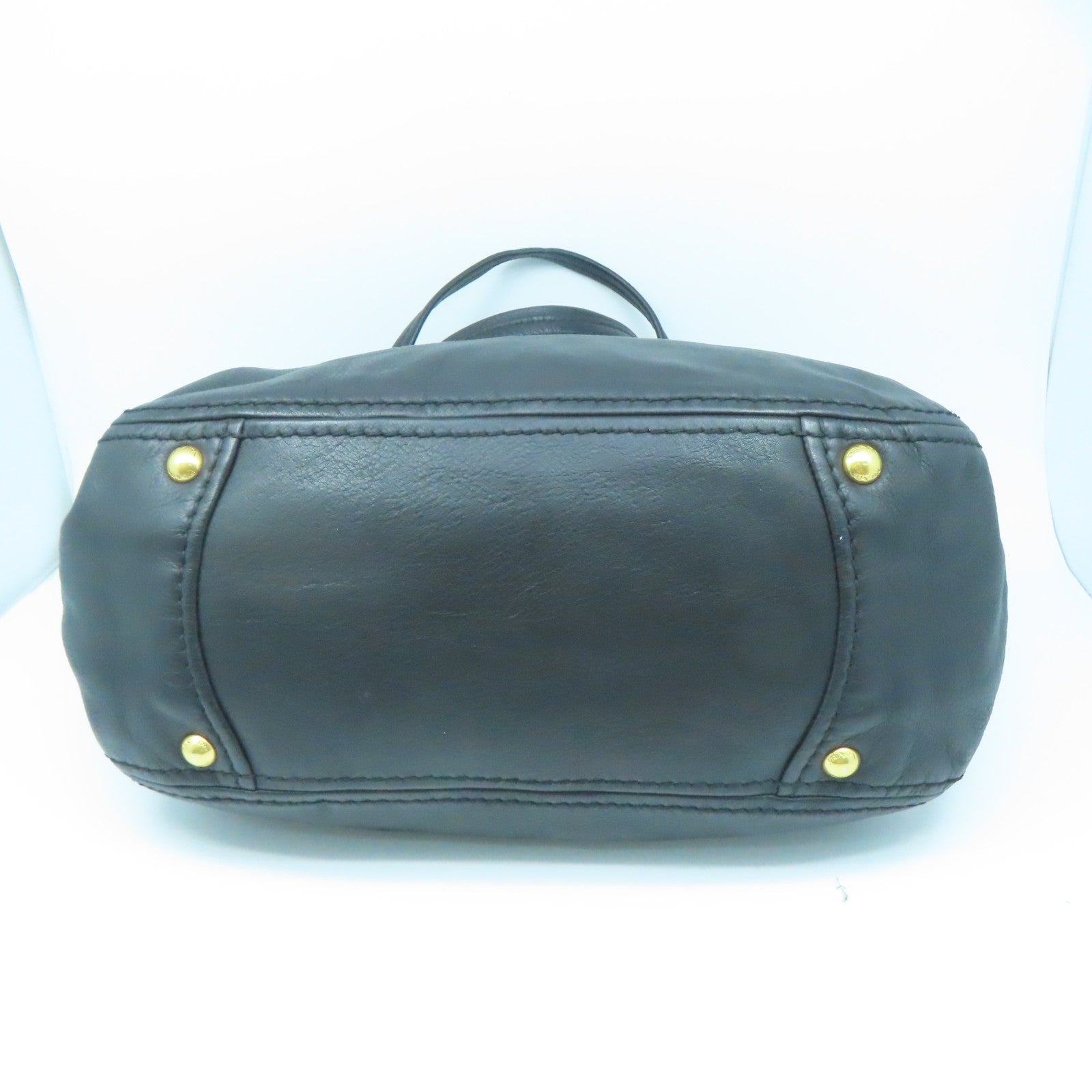 PRADA 牛皮皮革Shoulder Bag金扣肩背袋黑色