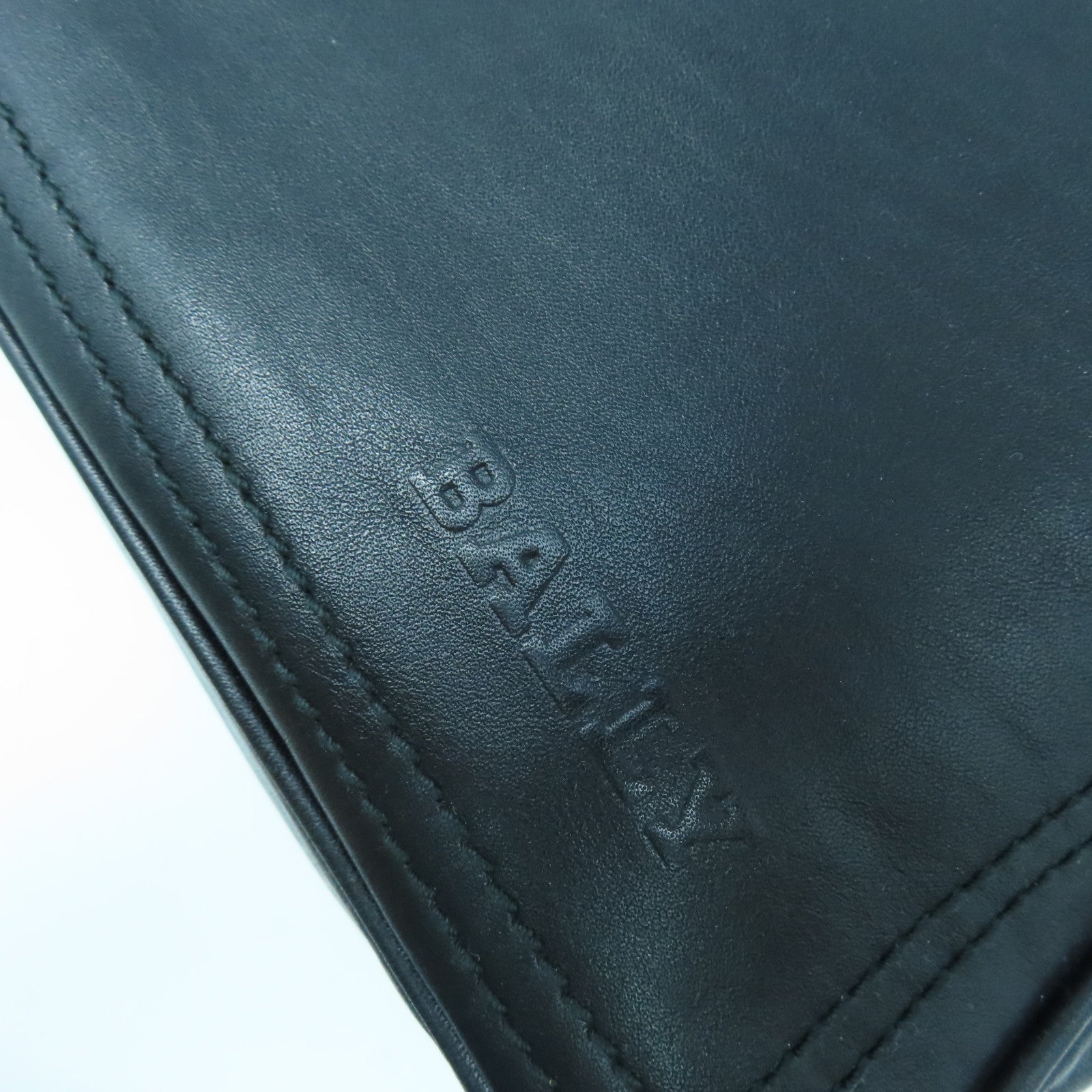 BALLY 牛皮皮革Messenger Bag銀扣肩背袋黑色