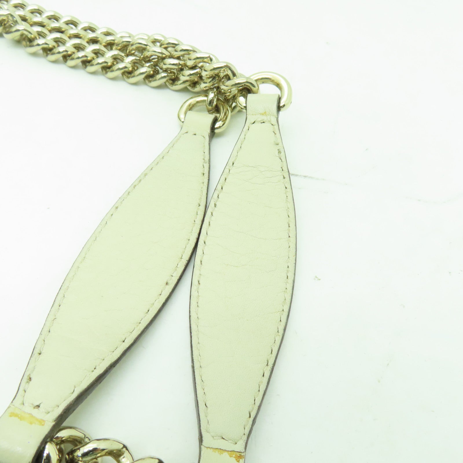 GUCCI 【激減優惠】牛皮皮革Soho Chain Shoulder Bag金扣鏈帶肩背袋白色