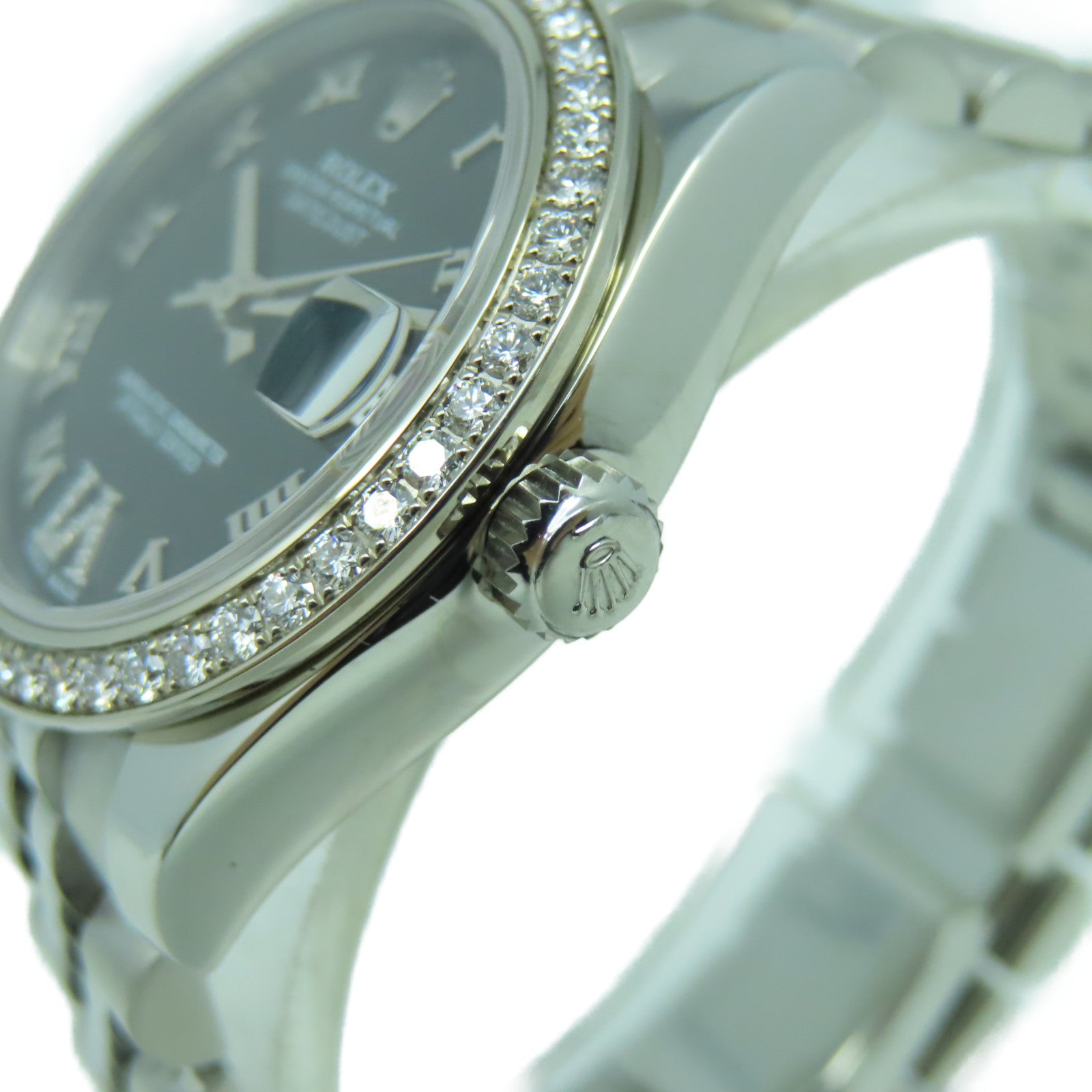 ROLEX 18K白金Datejust 31mm不鏽鋼手錶自動機芯黑色