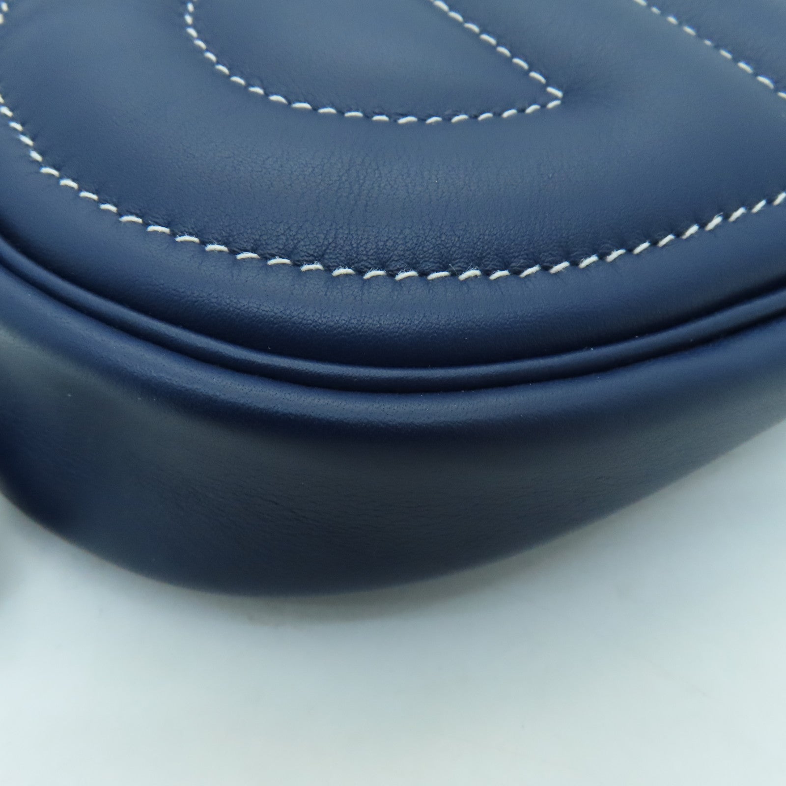 HERMES Swift Leather In The Loop Belt Bag Silver Buckle Shoulder Bag Dark Blue