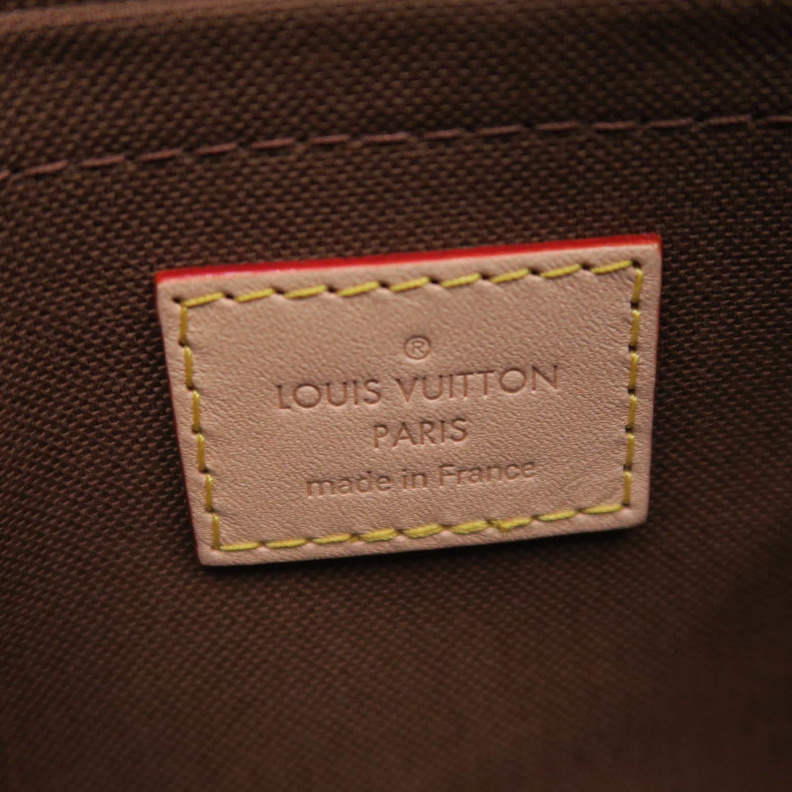 LOUIS VUITTON Monogram Pochette Accessoires金扣手挽肩背兩用袋啡色/粉紅色