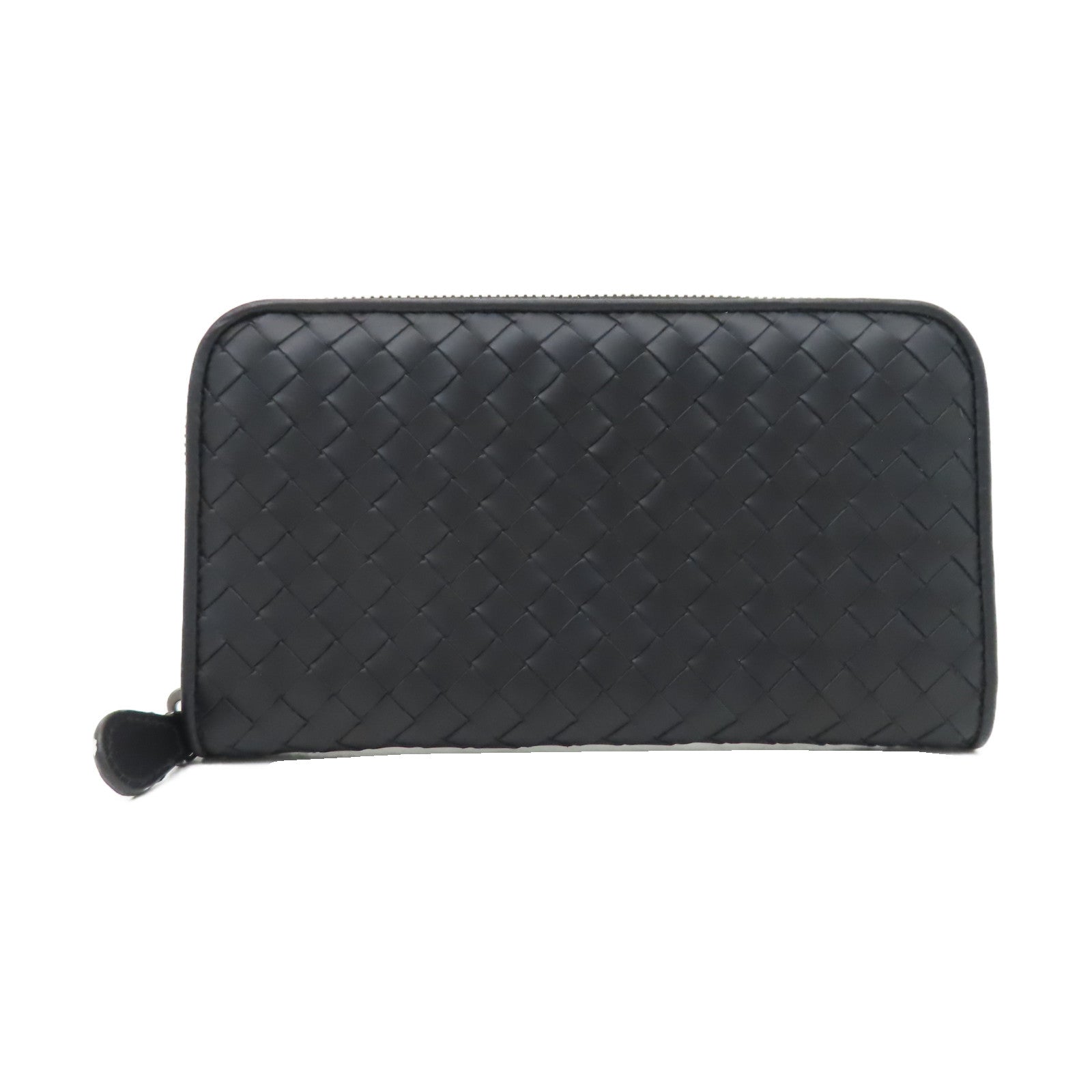 BOTTEGA VENETA 牛皮皮革Long Wallet黑扣長錢包黑色