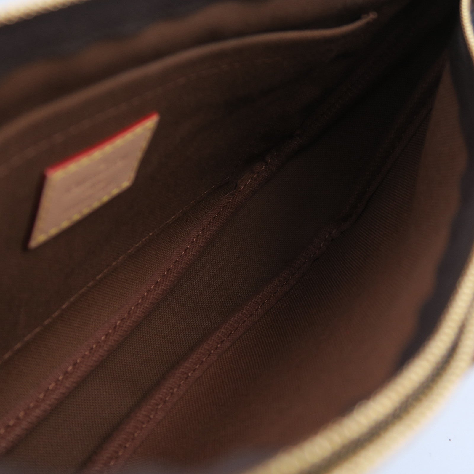 LOUIS VUITTON Monogram Pochette Accessoires金扣手挽肩背兩用袋啡色/粉紅色