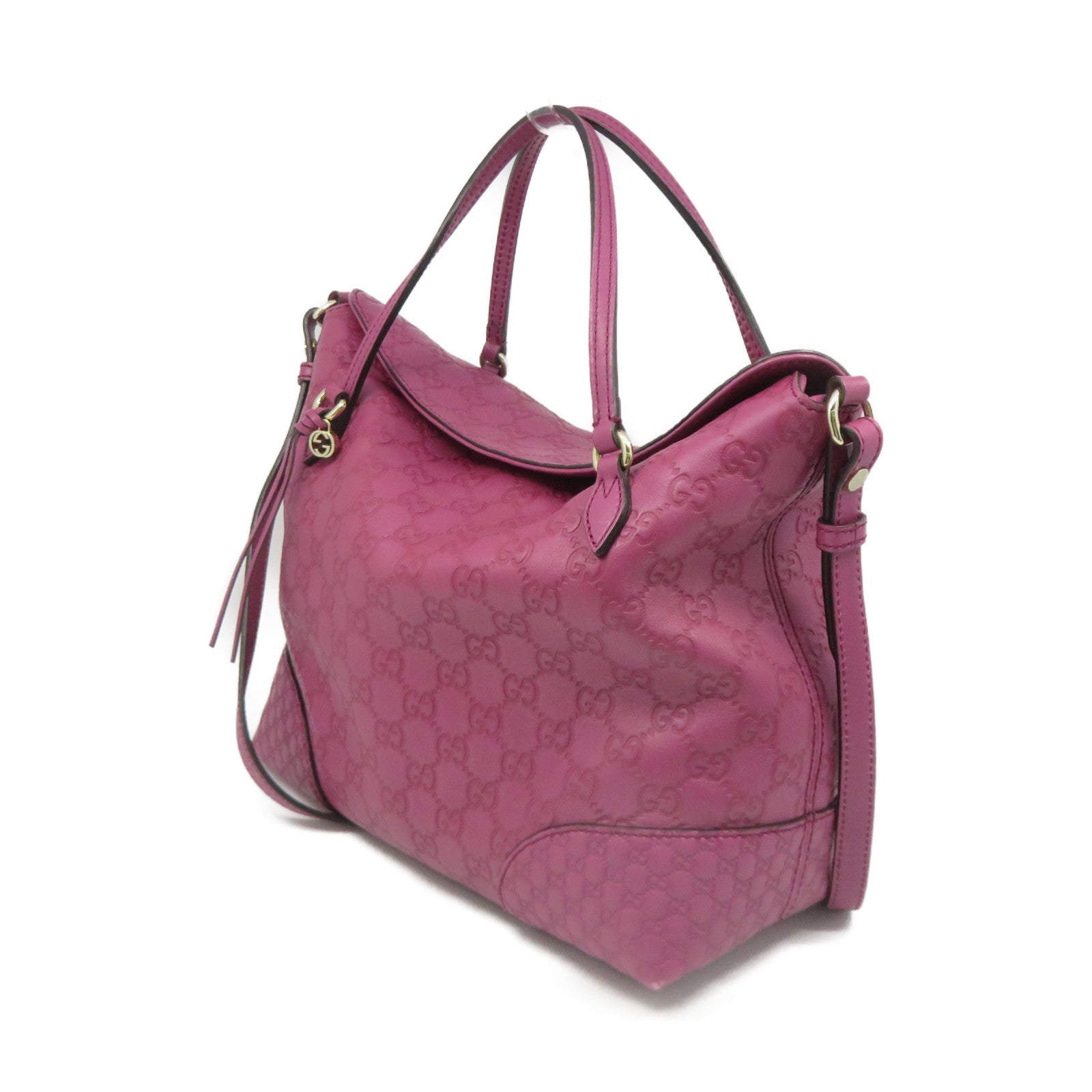 GUCCI 牛皮皮革2Way Shoulder Bag手挽肩背两用袋紫色