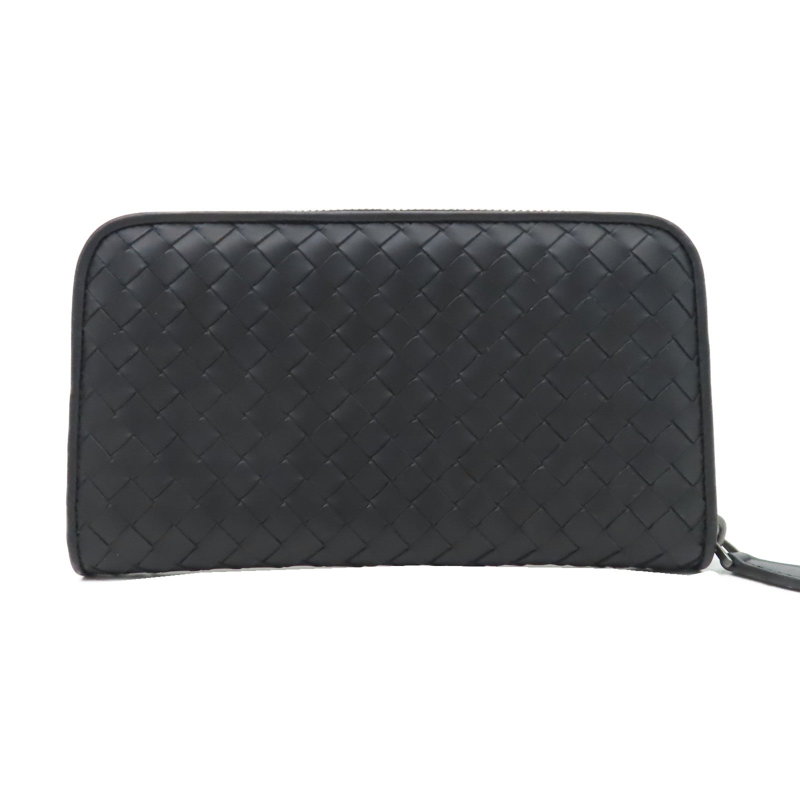 BOTTEGA VENETA 牛皮皮革Long Wallet黑扣長錢包黑色