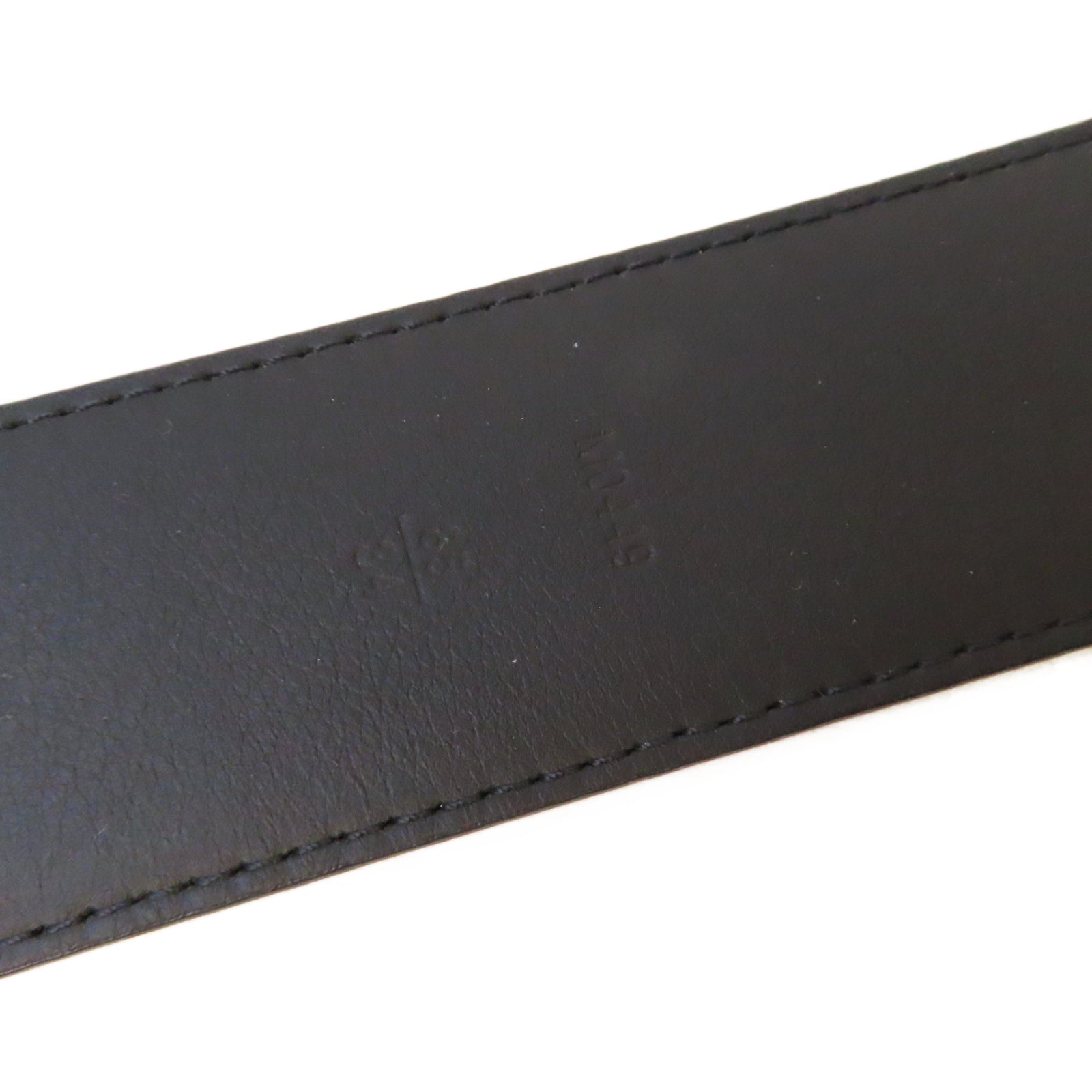 LOUIS VUITTON Monogram Eclipse Initiales Matte Black Belt黑扣皮帶黑色