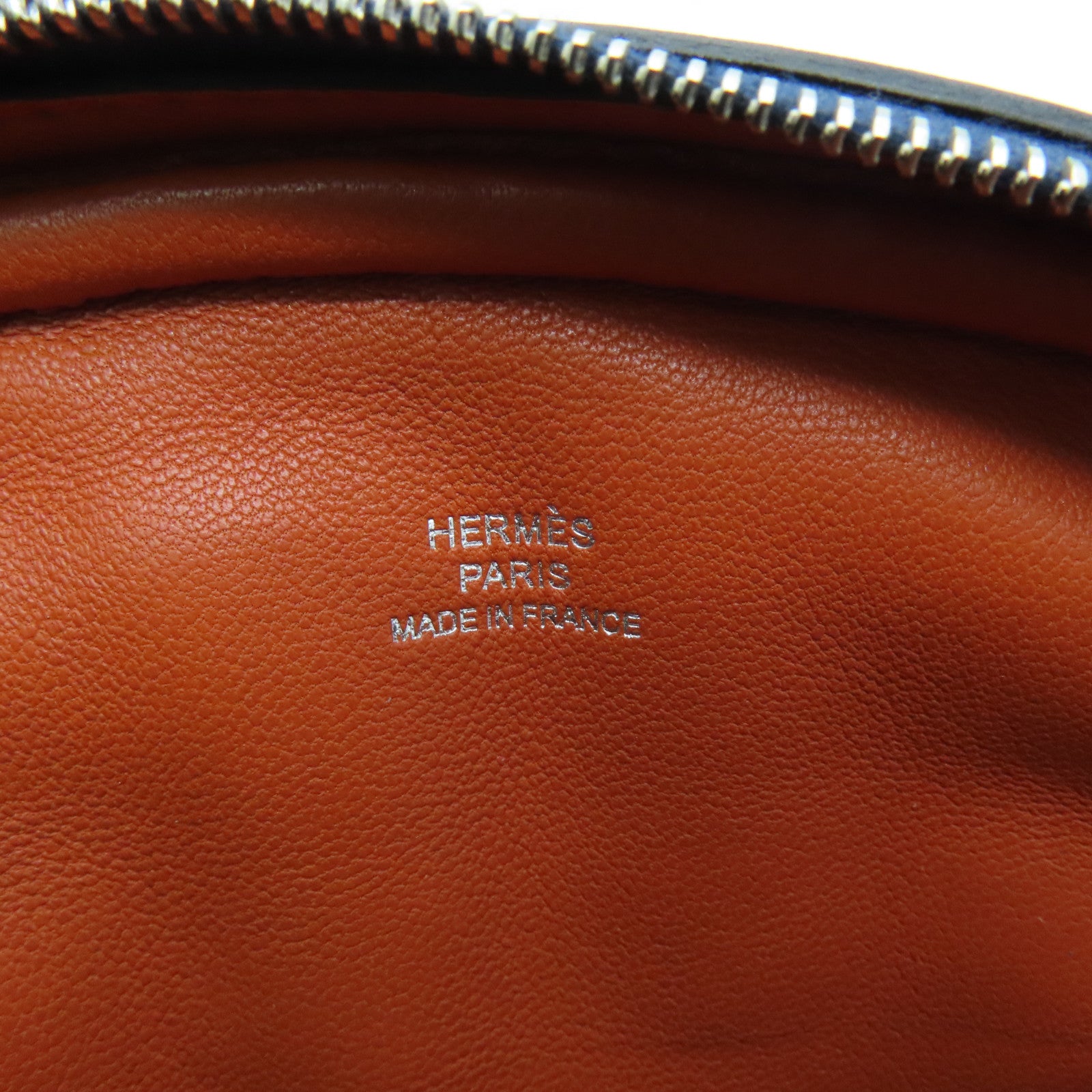 HERMES Swift Leather In The Loop Belt Bag Silver Buckle Shoulder Bag Dark Blue