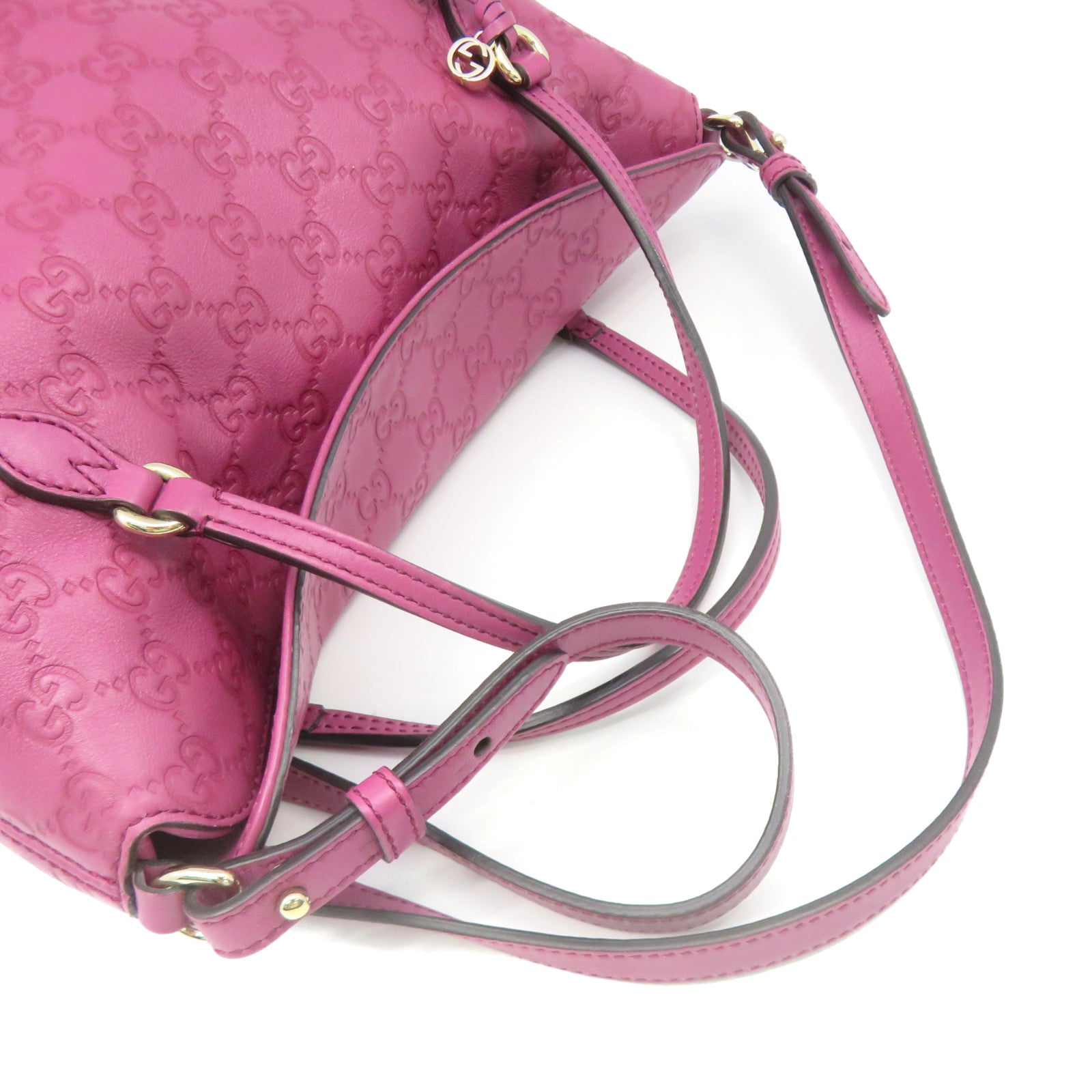 GUCCI 牛皮皮革2Way Shoulder Bag手挽肩背两用袋紫色