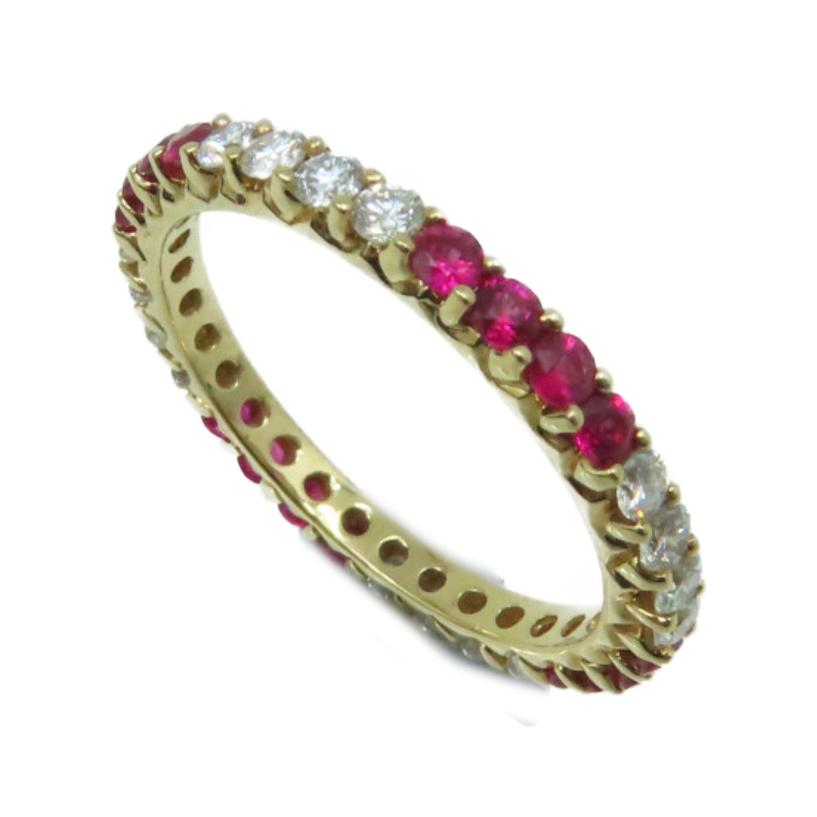 JEWELRY 【激減優惠】18K玫瑰金/0.57ct紅寶石/0.47ct鑽石Ruby Ring戒指US#6