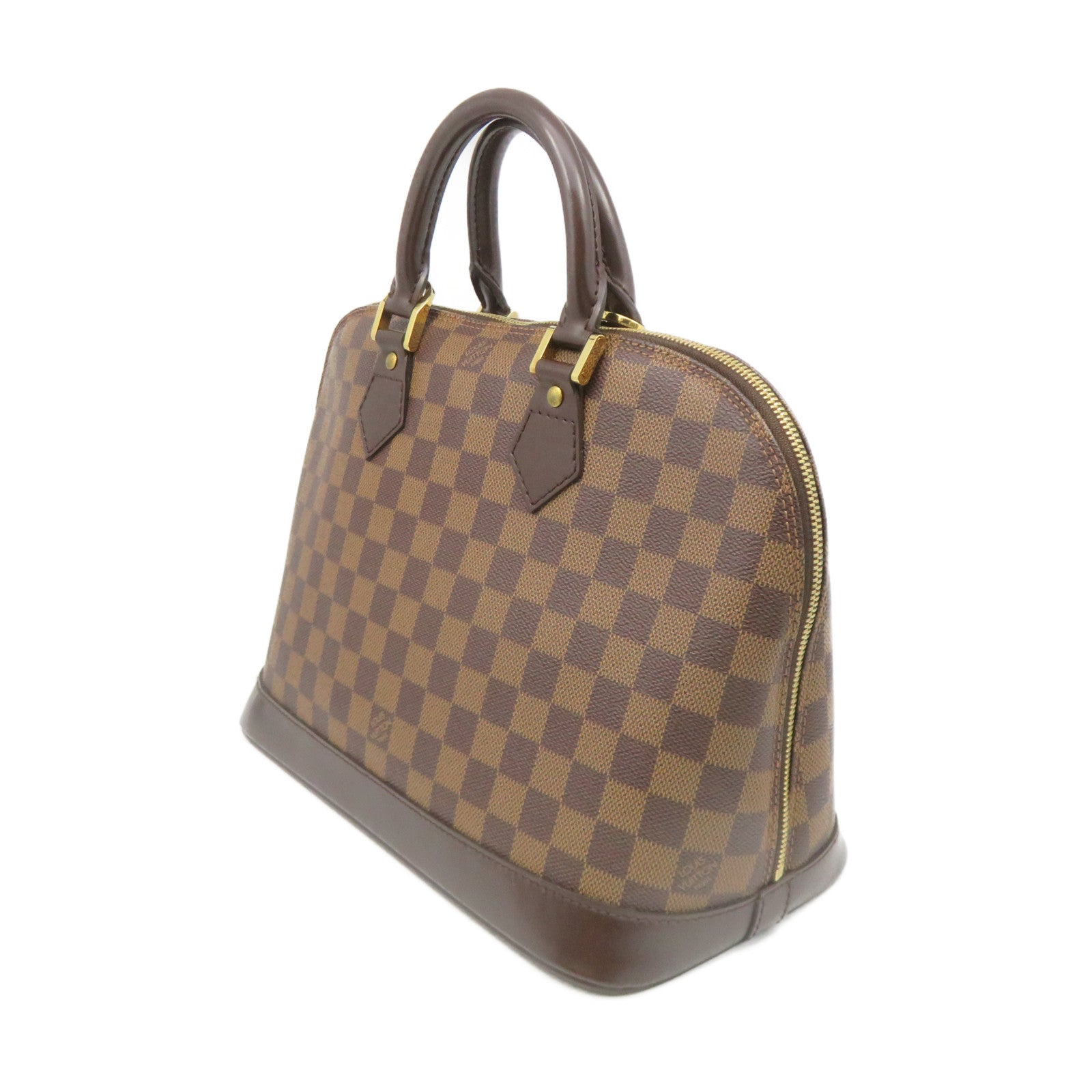 LOUIS VUITTON Damier Alma PM Hand Bag brown brown