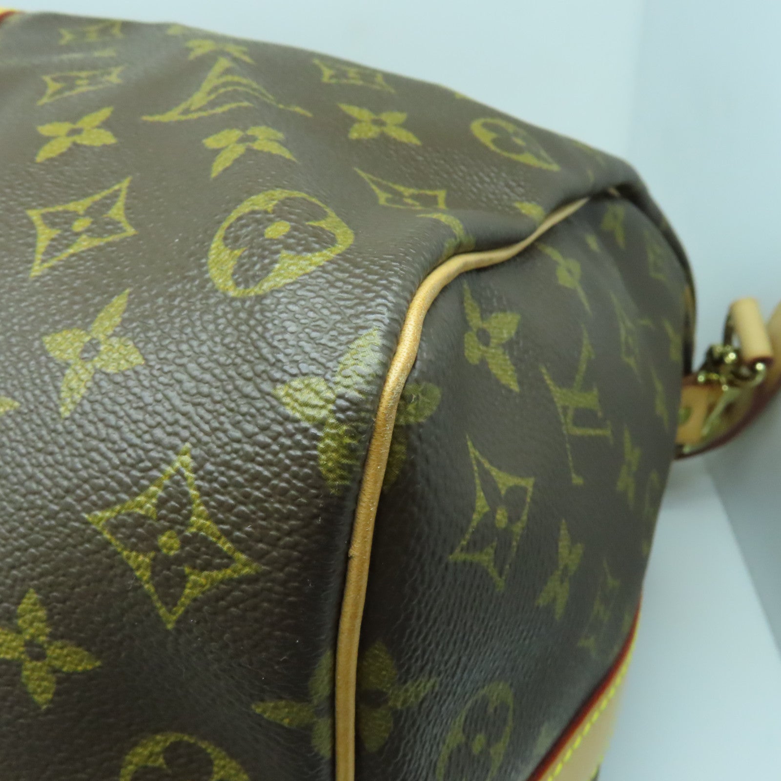 LOUIS VUITTON Monogram Keepall Bandouliere 50金扣波士頓包棕色