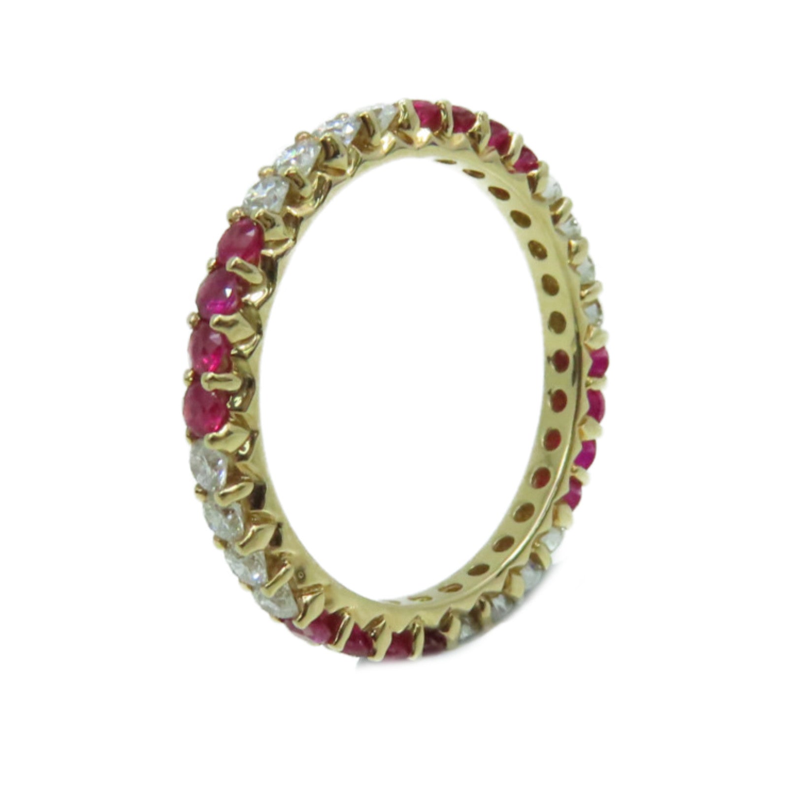 JEWELRY 【激減優惠】18K玫瑰金/0.57ct紅寶石/0.47ct鑽石Ruby Ring戒指US#6
