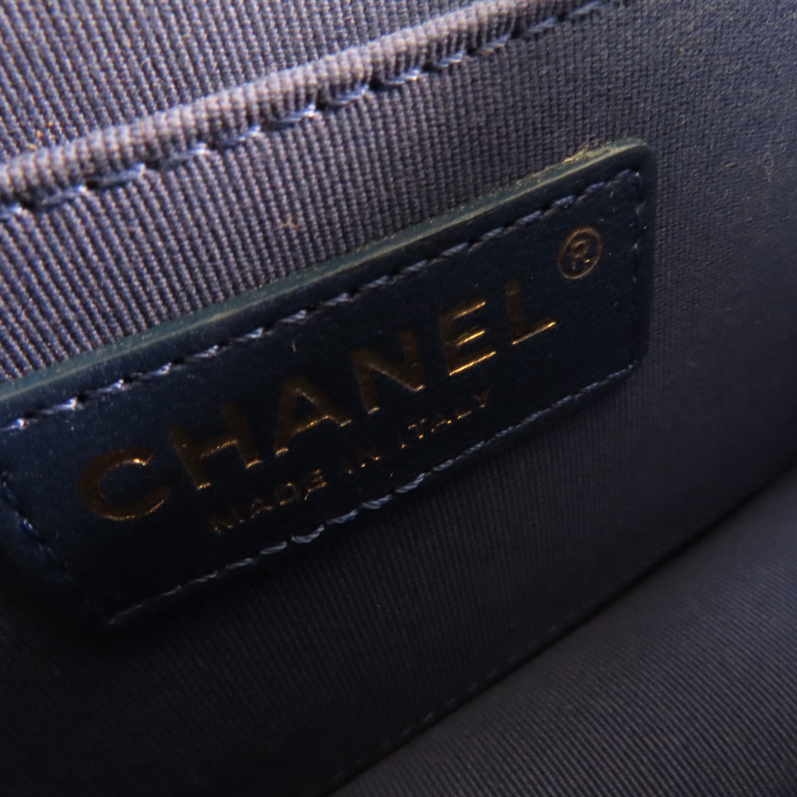 CHANEL 菱格牛仔布2Way Chain Shoulder Bag金扣手挽肩背兩用袋藍色