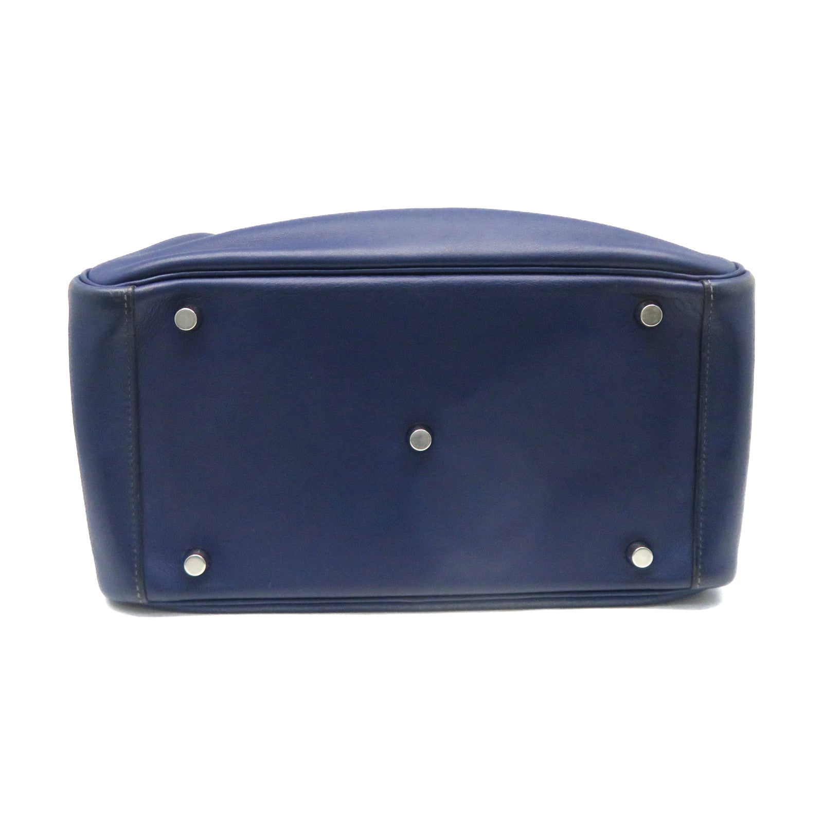 HERMES [Sharp Discount] Swift Leather Lindy 30 Silver Buckle 2Way Shoulder Bag Handle Shoulder Bag Sapphire Blue