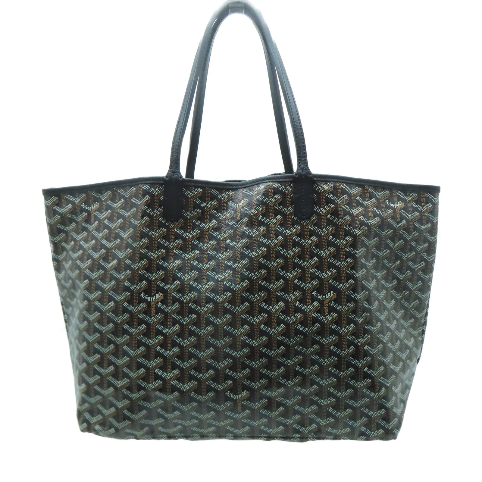 GOYARD 塗層帆布Saint Louis PM銀扣手挽袋黑色