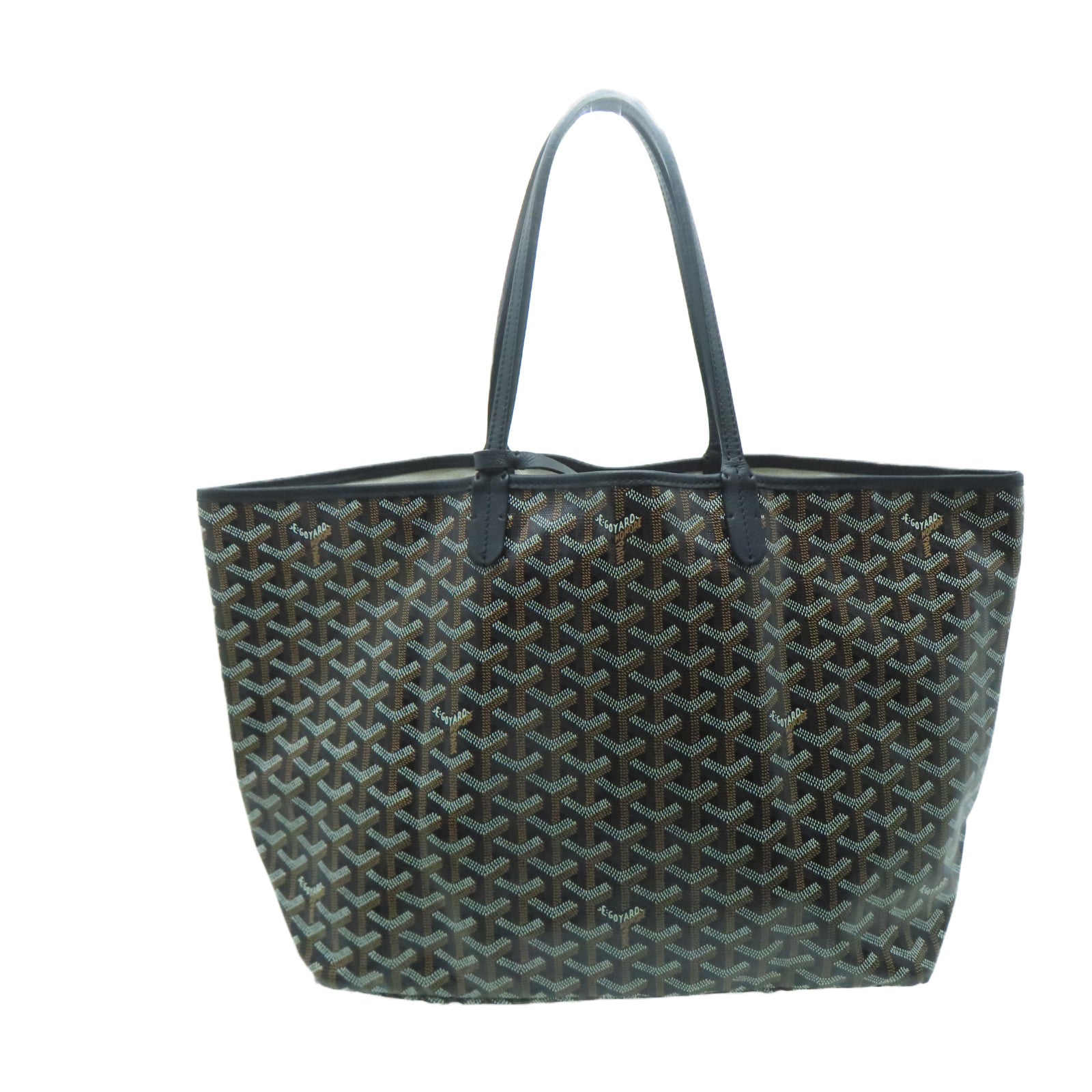 GOYARD 塗層帆布Saint Louis PM銀扣手挽袋黑色