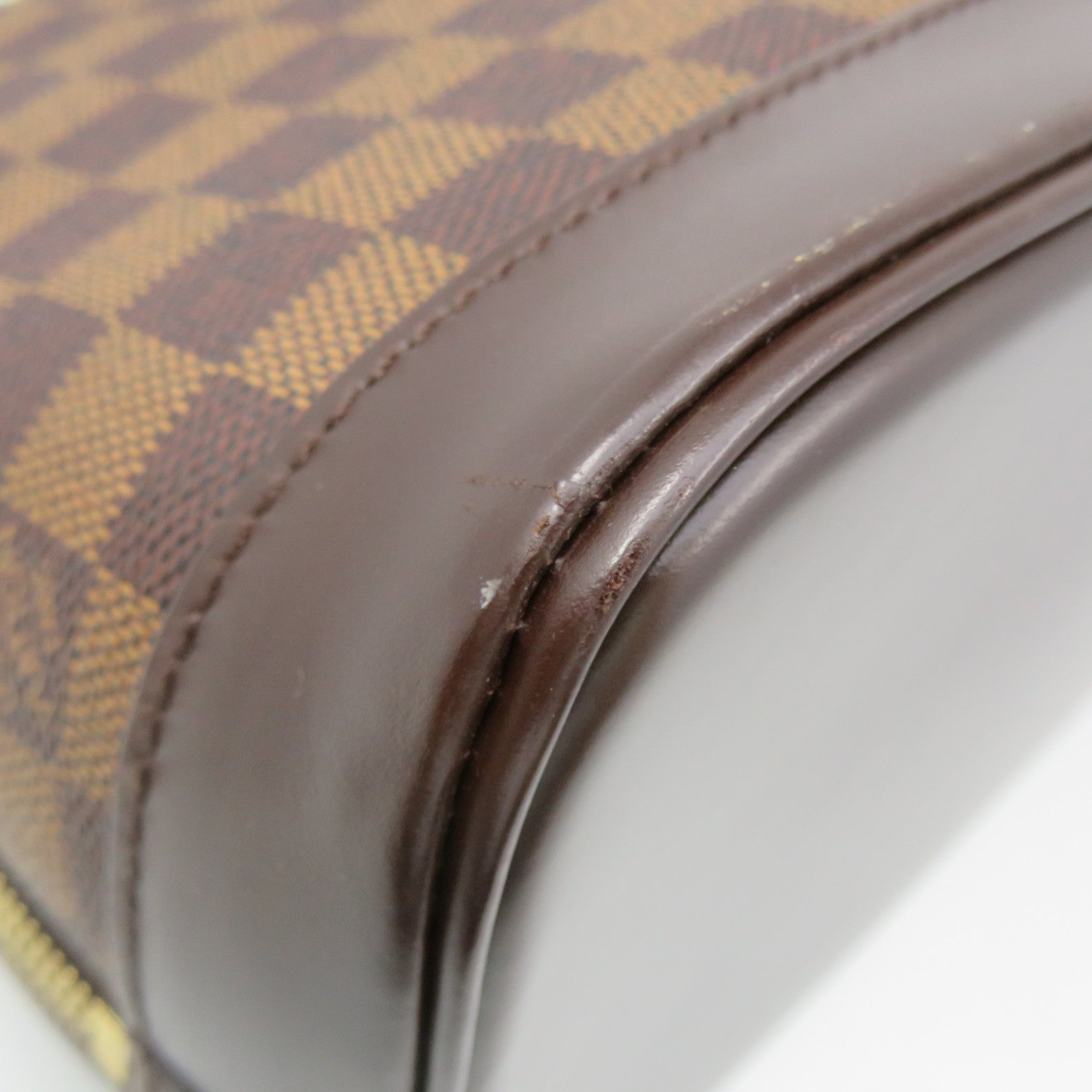 LOUIS VUITTON Damier Alma PM Hand Bag brown brown