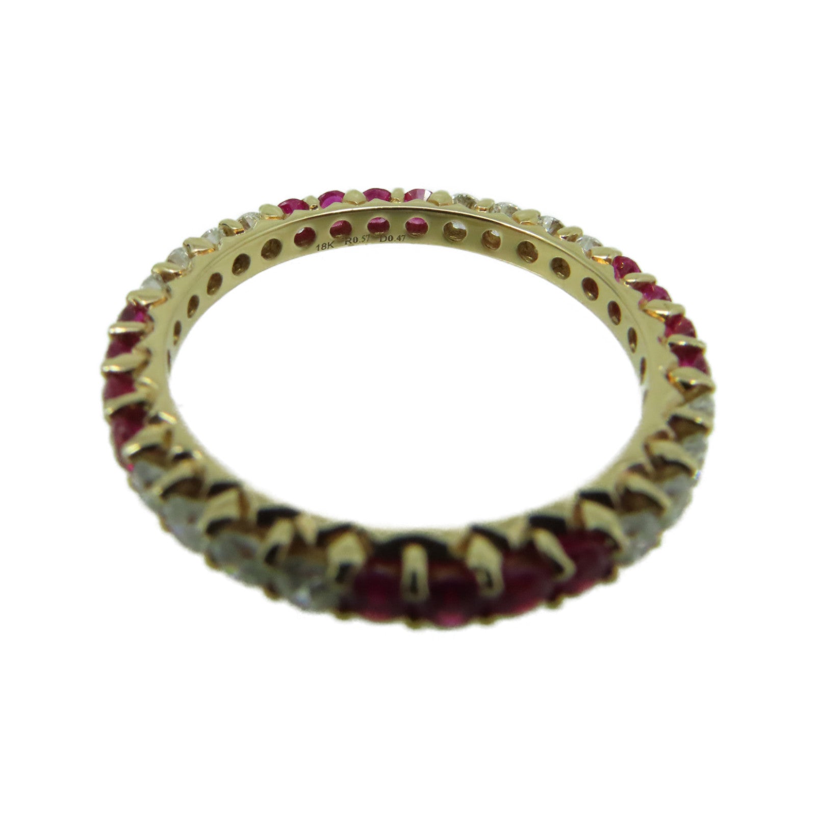 JEWELRY 【激減優惠】18K玫瑰金/0.57ct紅寶石/0.47ct鑽石Ruby Ring戒指US#6