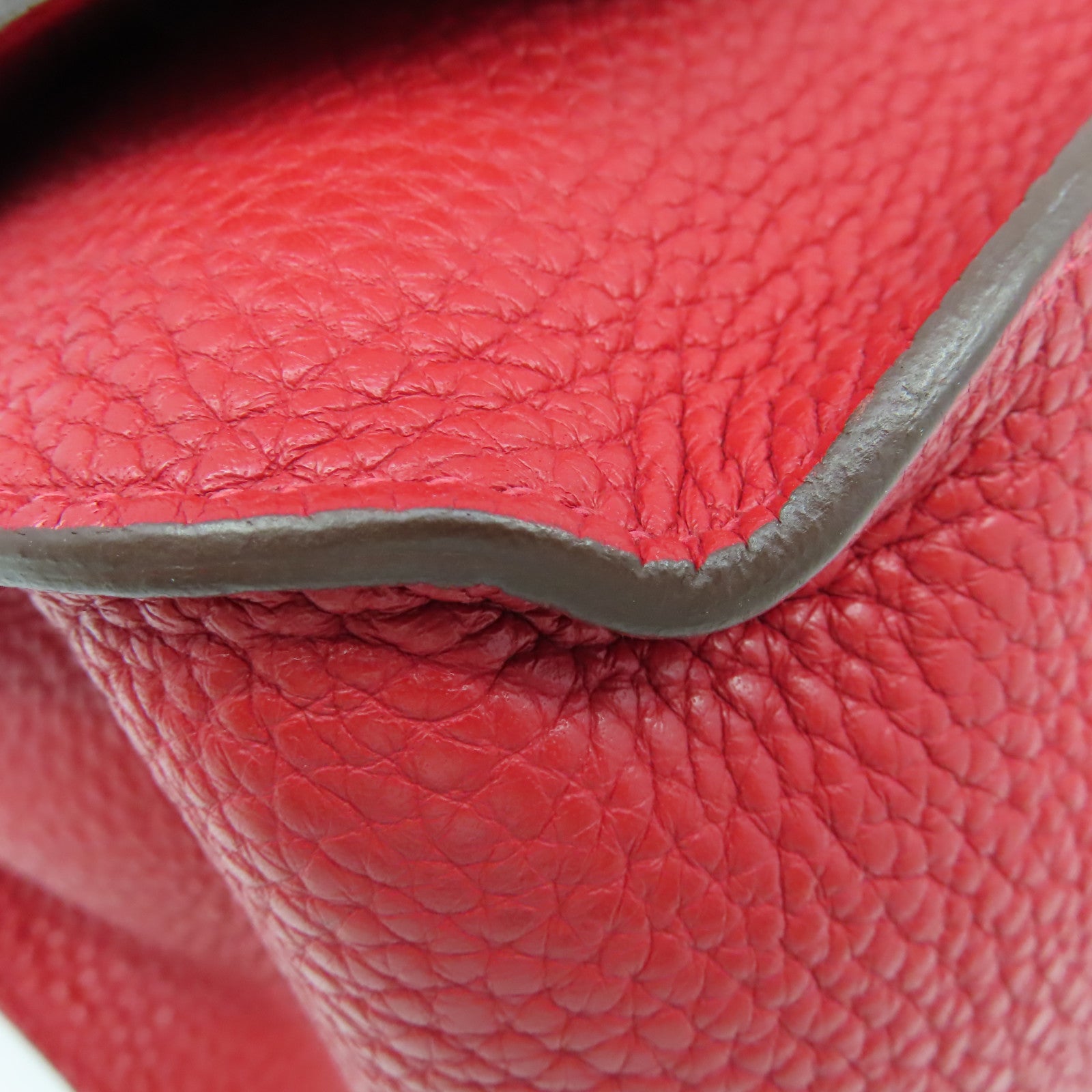 HERMES Clemence皮革Jypsiere 28 Shoulder Bag銀扣肩背袋Rouge Casaque卡薩克紅色