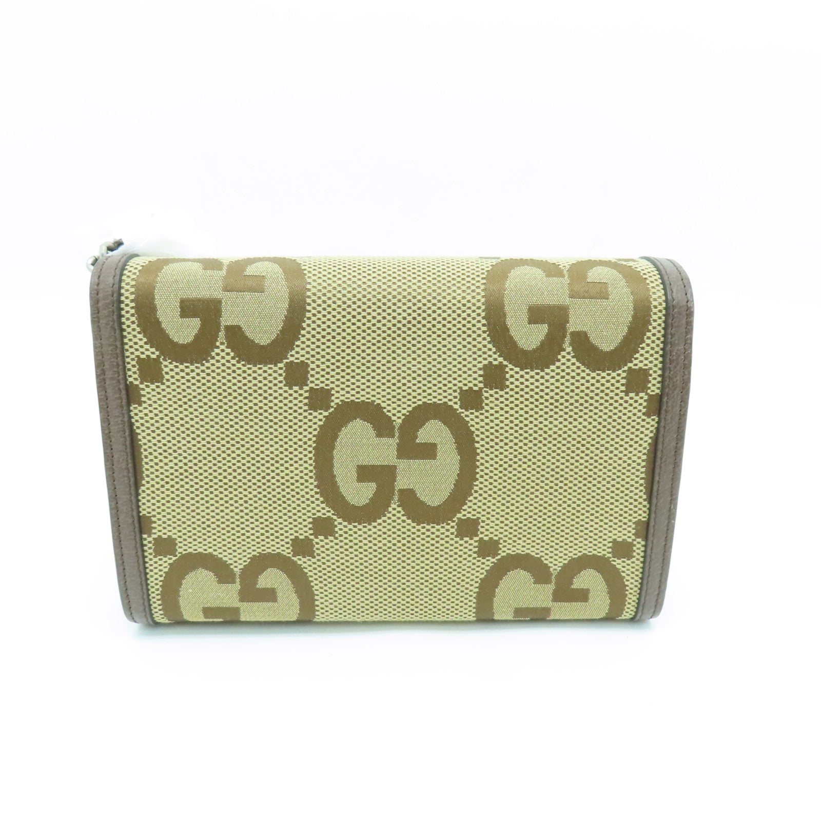 GUCCI 帆布Dionysus銀扣鏈帶肩背袋啡色