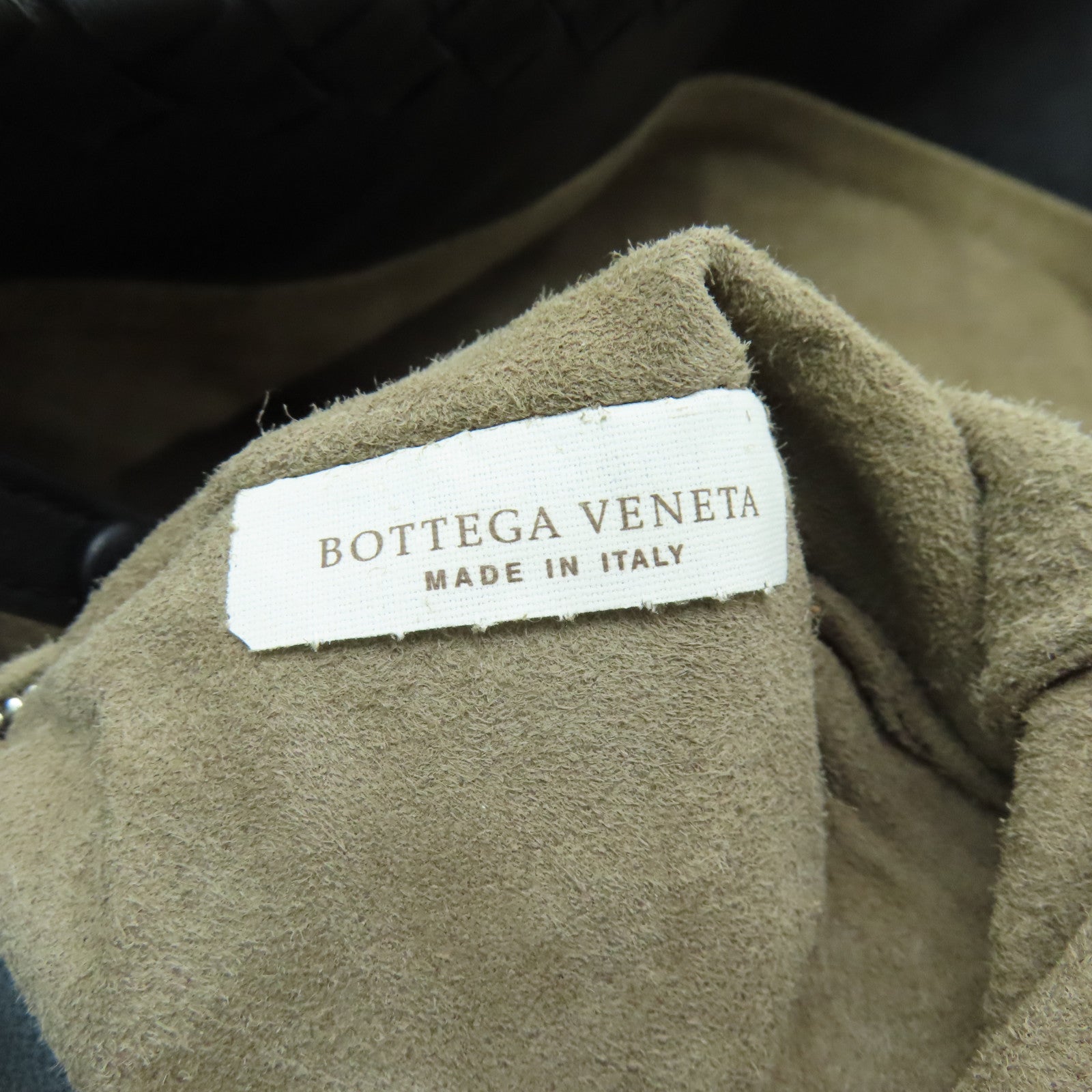 BOTTEGA VENETA 織紋皮革Tote Bag銀扣手挽袋黑色