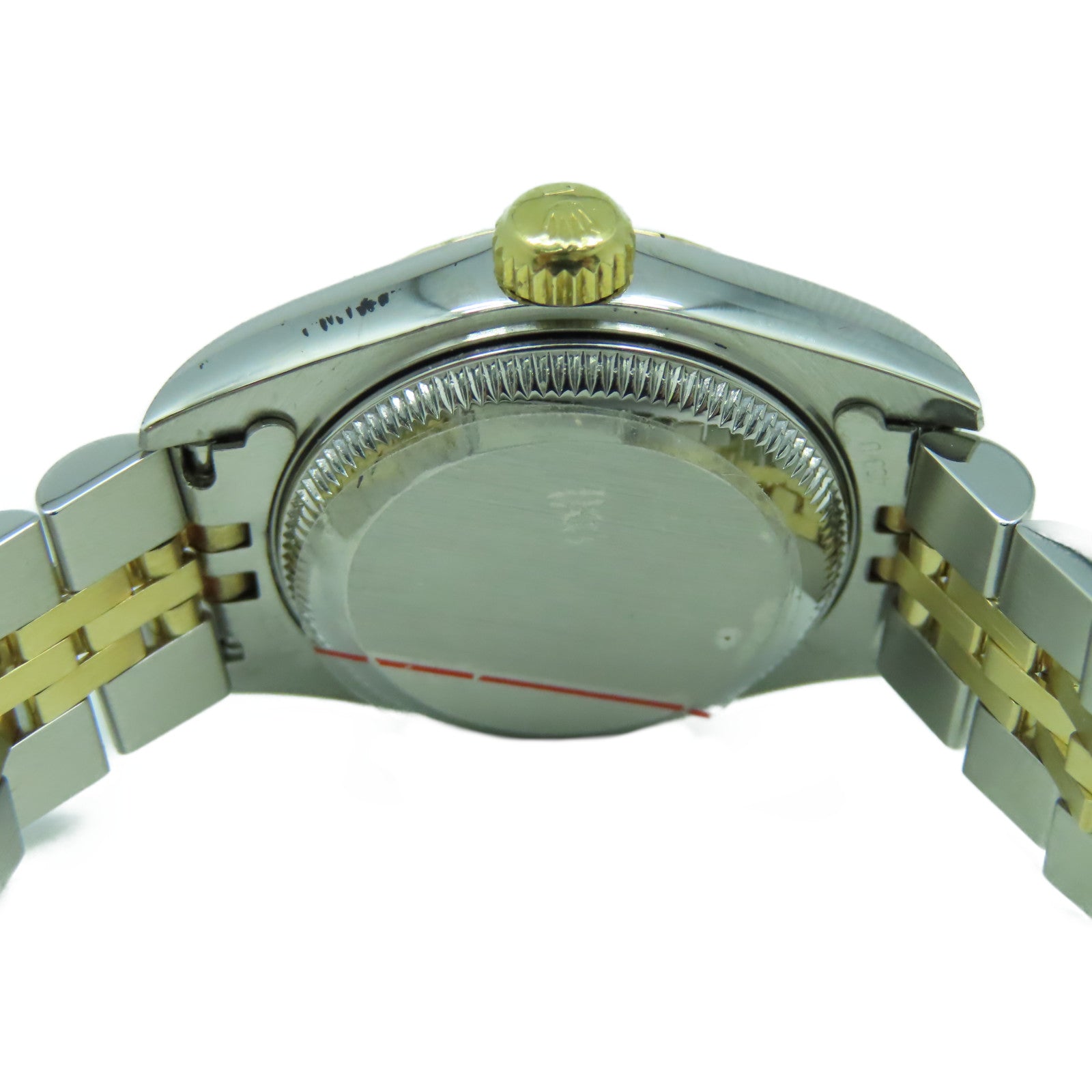 ROLEX 18K黃金Datejust不鏽鋼手錶自動機芯紅色/黑色