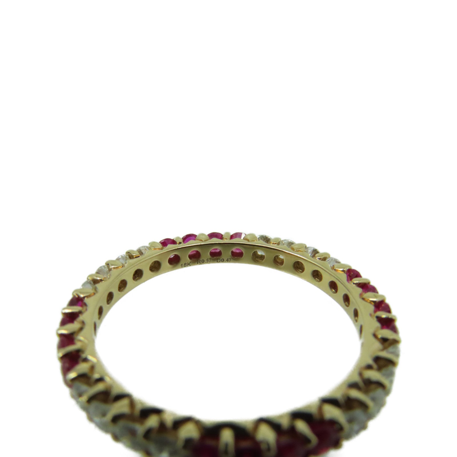 JEWELRY 【激減優惠】18K玫瑰金/0.57ct紅寶石/0.47ct鑽石Ruby Ring戒指US#6
