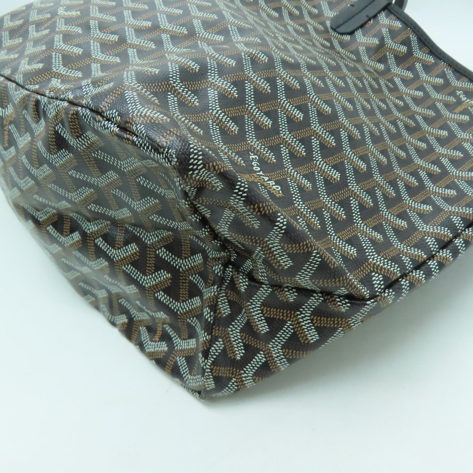 GOYARD 塗層帆布Saint Louis PM銀扣手挽袋黑色