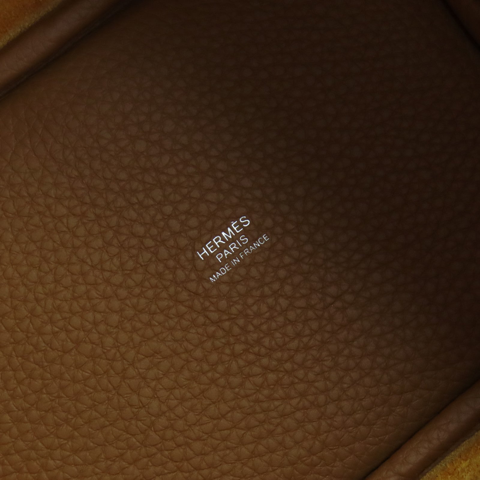 HERMES Clemence皮革Picotin PM銀扣手挽袋Gold經典駝色