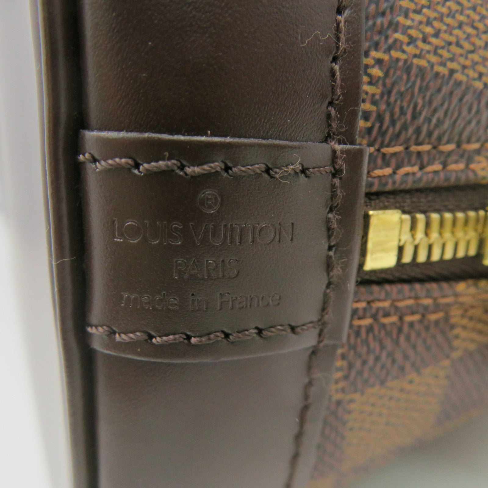LOUIS VUITTON Damier Alma PM Hand Bag brown brown
