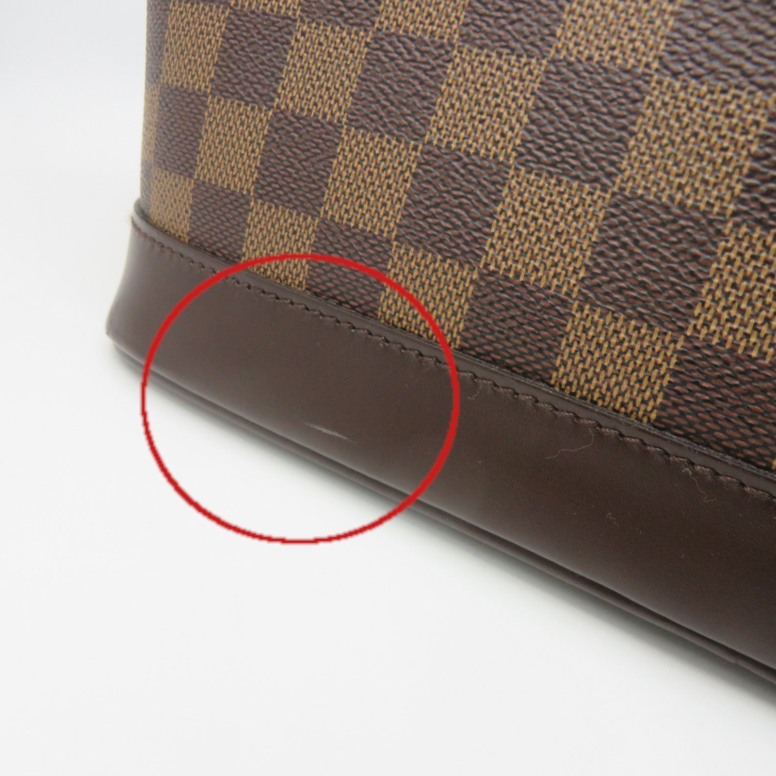 LOUIS VUITTON Damier Alma PM Hand Bag brown brown